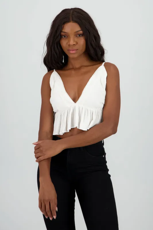 Blusa tirantes peplum sold by Shasa