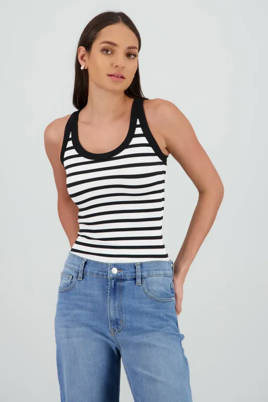 Top sin mangas rayas seamless sold by Shasa