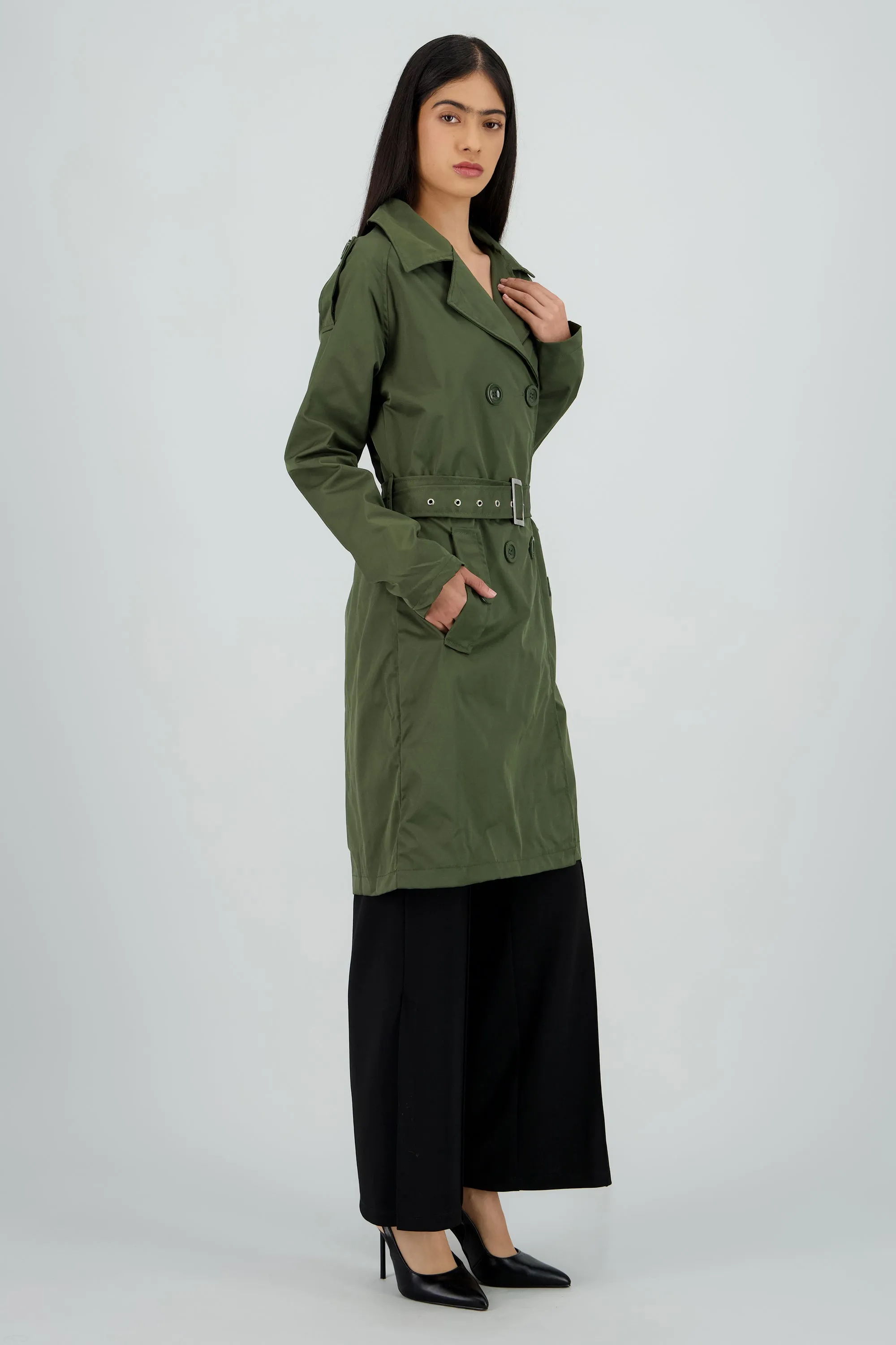 Gabardina midi con cinturon sold by Shasa product image thumbnail 3