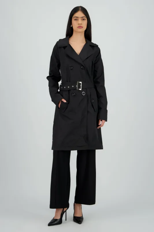 Gabardina midi con cinturon sold by Shasa