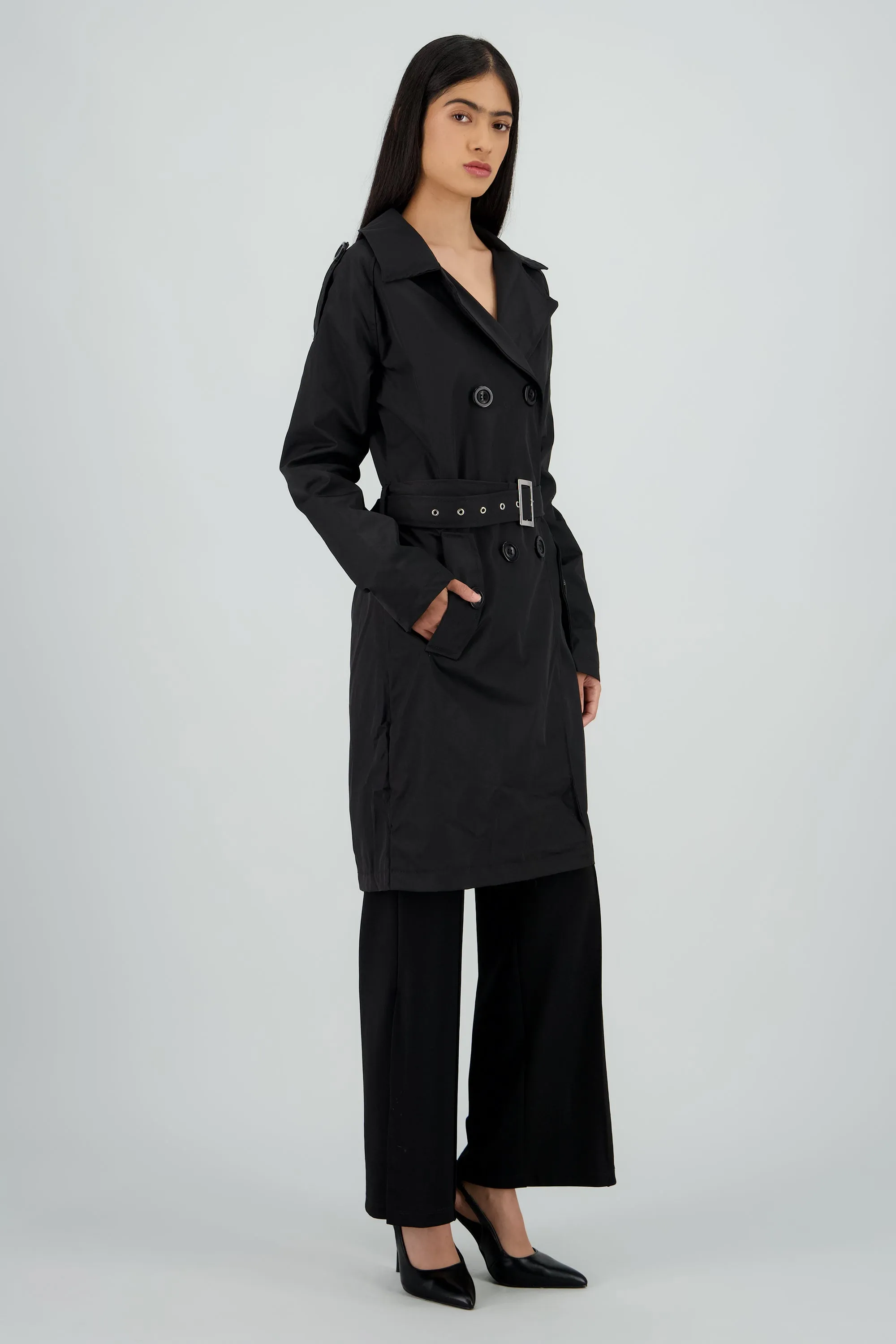 Gabardina midi con cinturon sold by Shasa product image thumbnail 3
