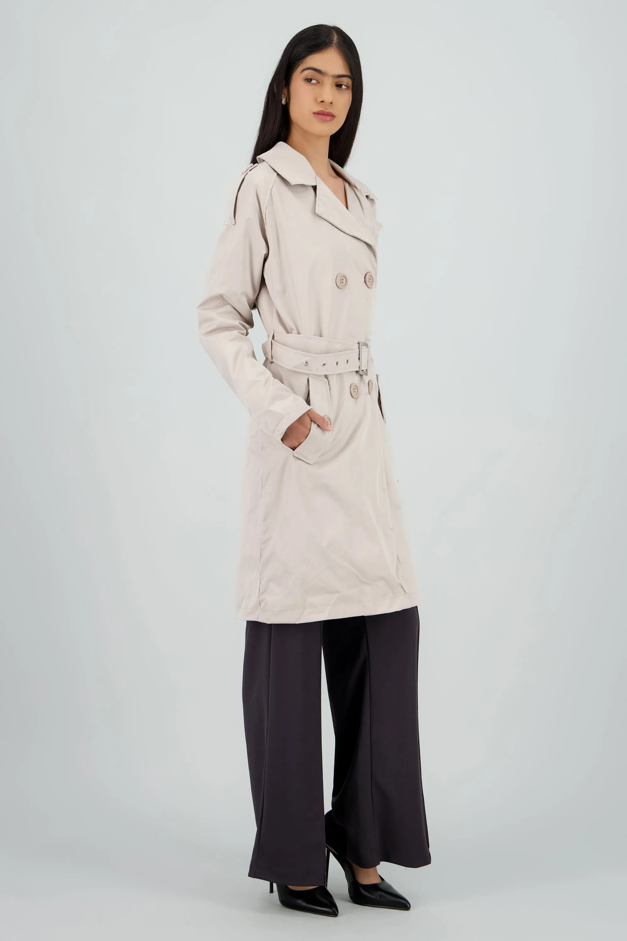 Gabardina midi con cinturon sold by Shasa product image thumbnail 3