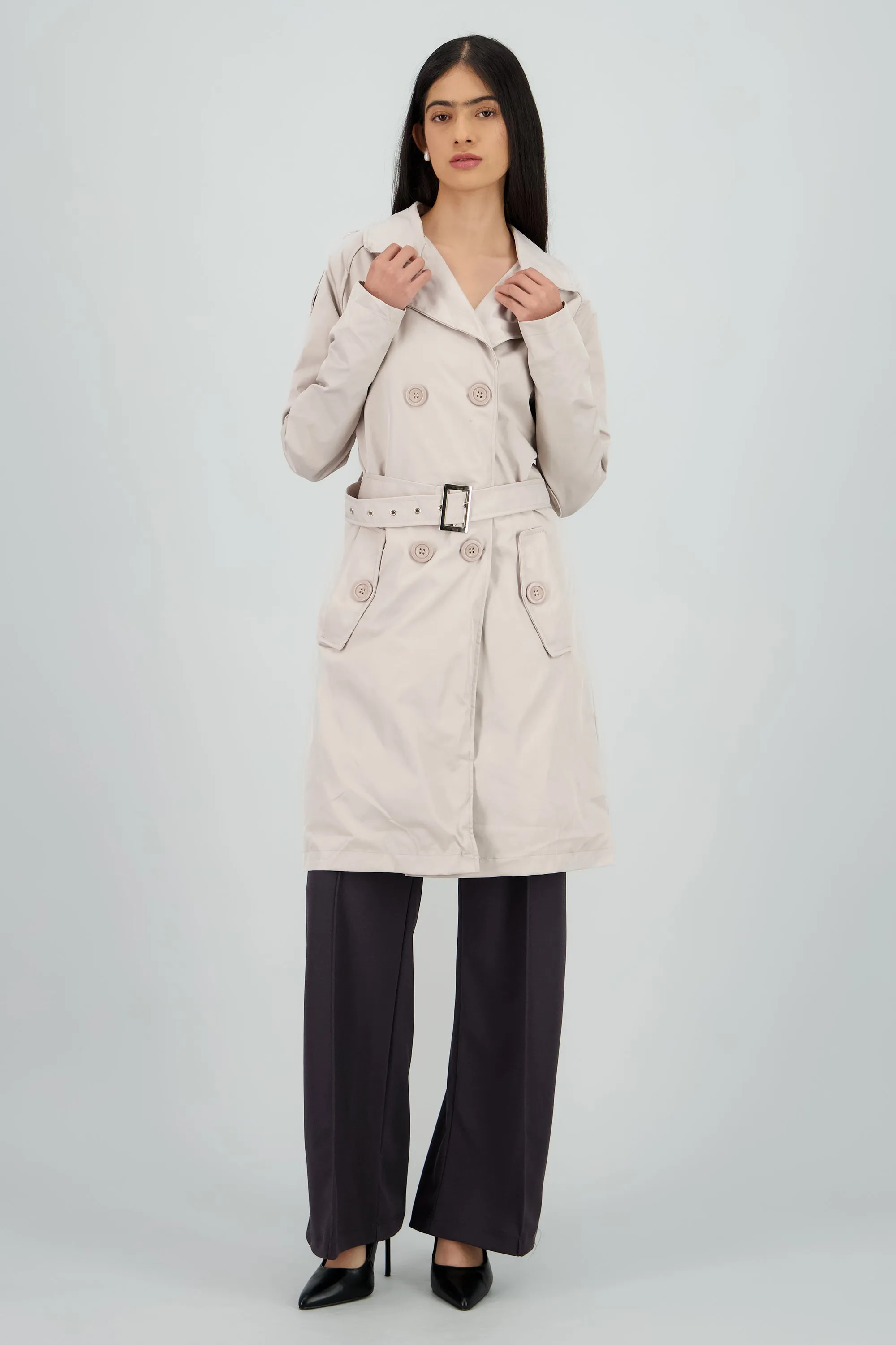 Gabardina midi con cinturon sold by Shasa product image thumbnail 2