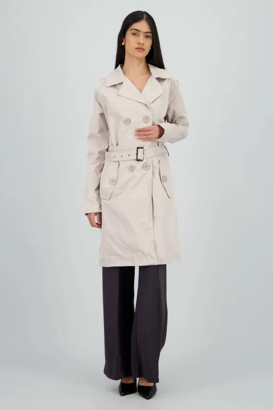 Gabardina midi con cinturon sold by Shasa
