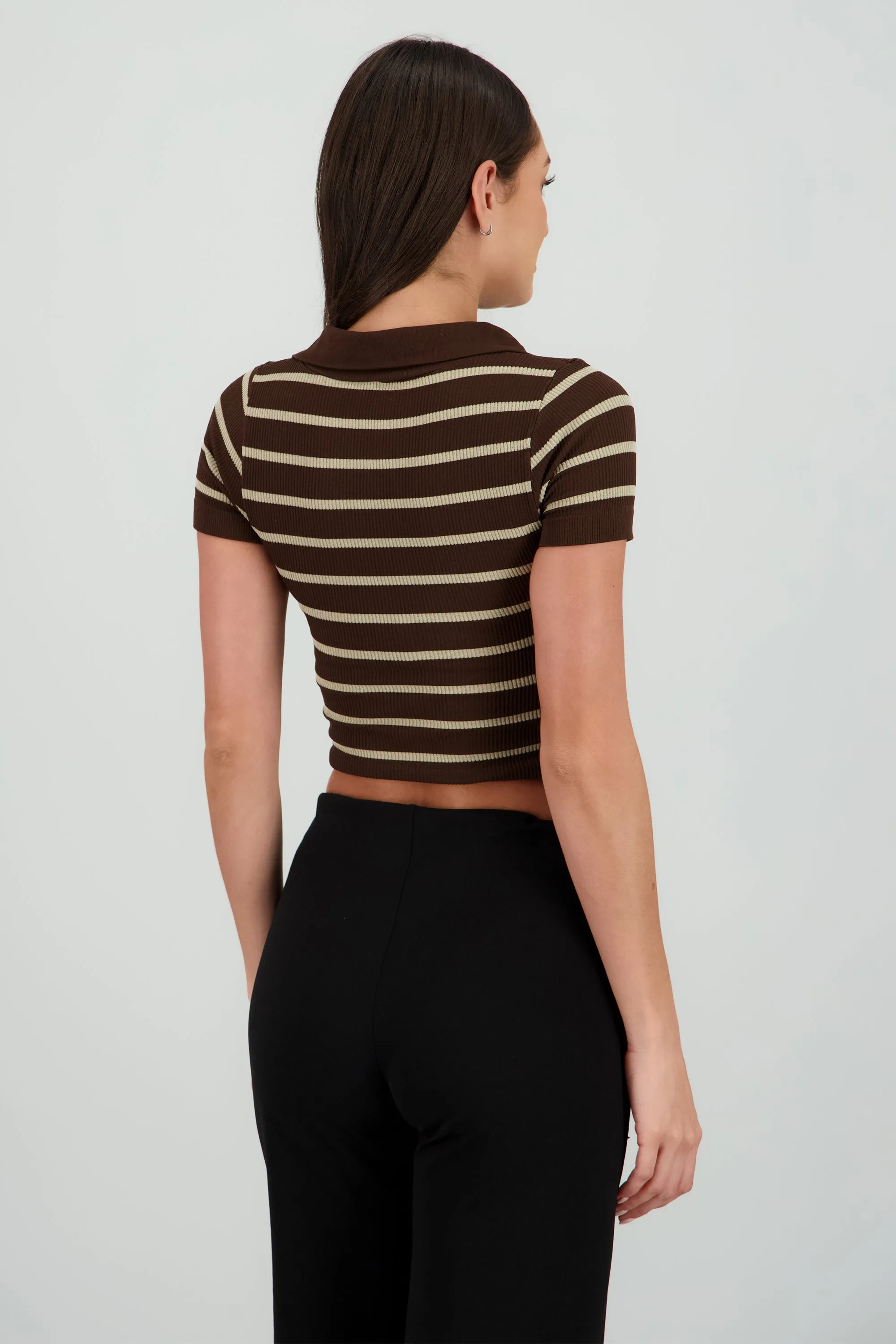 Top seamless rayas cuello polo sold by Shasa product image thumbnail 4