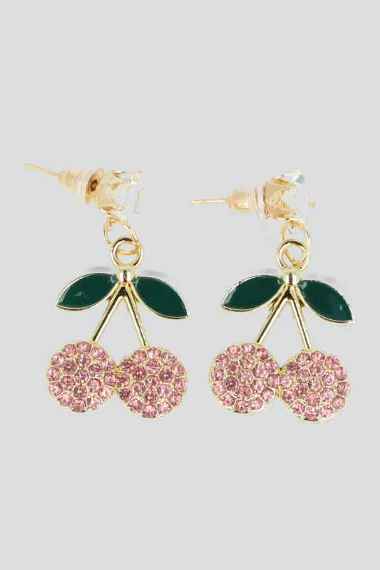 Aretes cerezas brillitos sold by Shasa