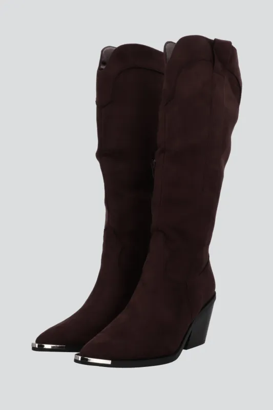 Bota vaquera larga gamucina detalle metal sold by Shasa