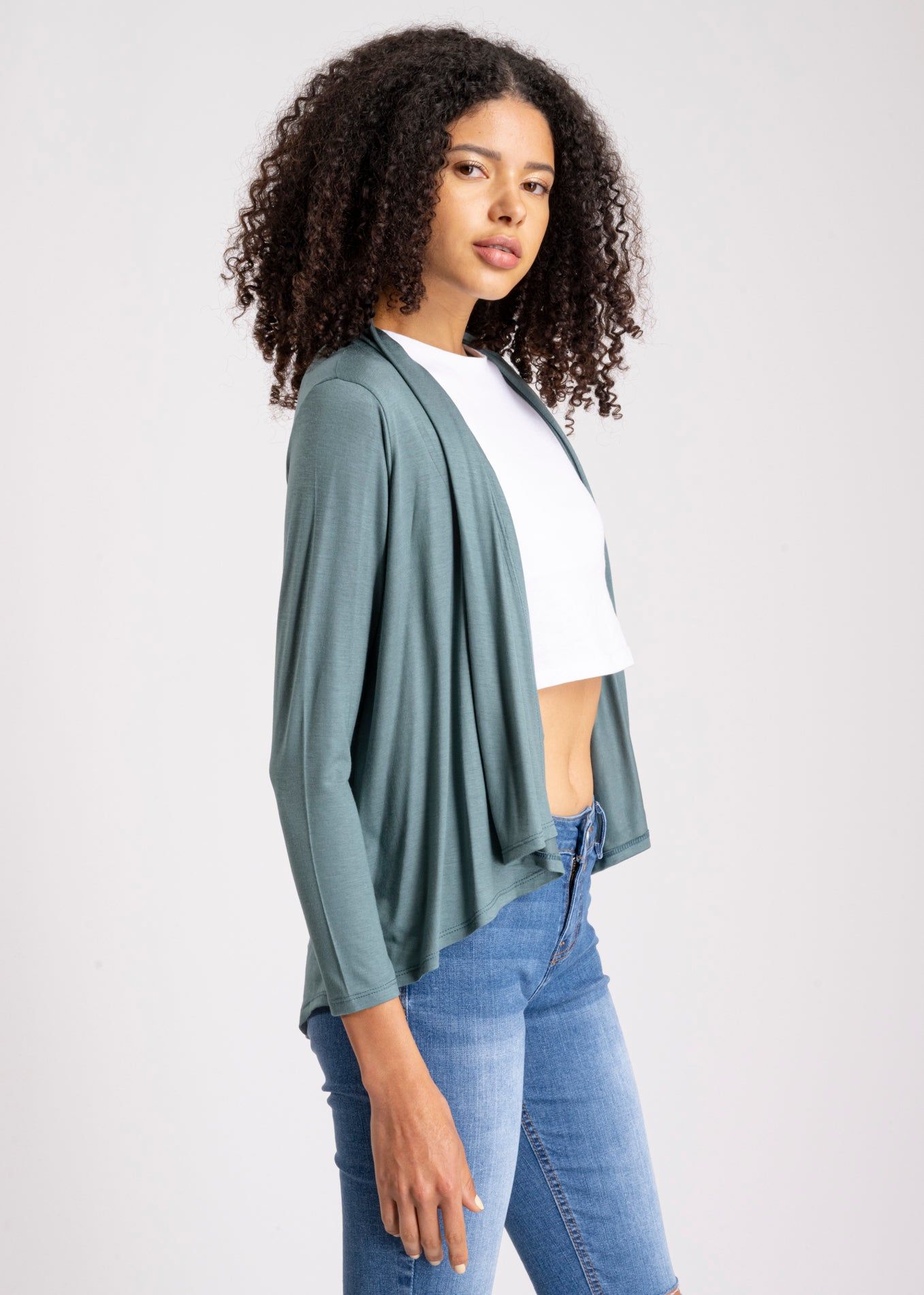 Cárdigan liso cascada frontal sold by Shasa product image thumbnail 3