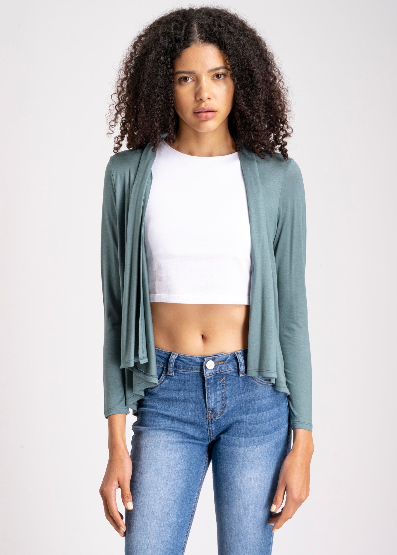 Cárdigan liso cascada frontal sold by Shasa product image thumbnail 2