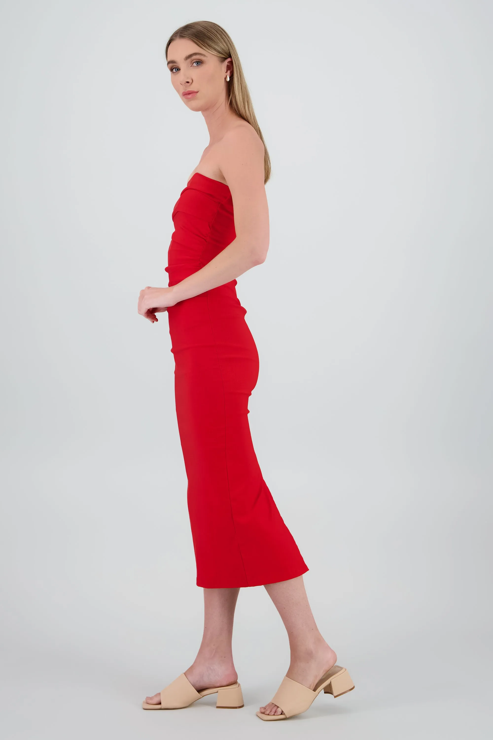 Vestido maxi strapless drapeado hypsters sold by Shasa product image thumbnail 3