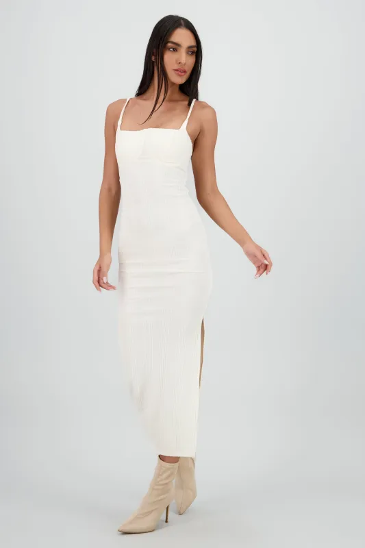 Vestido maxi textura sold by Shasa