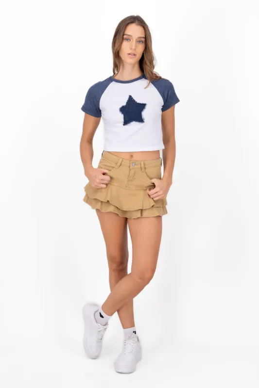 Mini falda olanes denim sold by Shasa