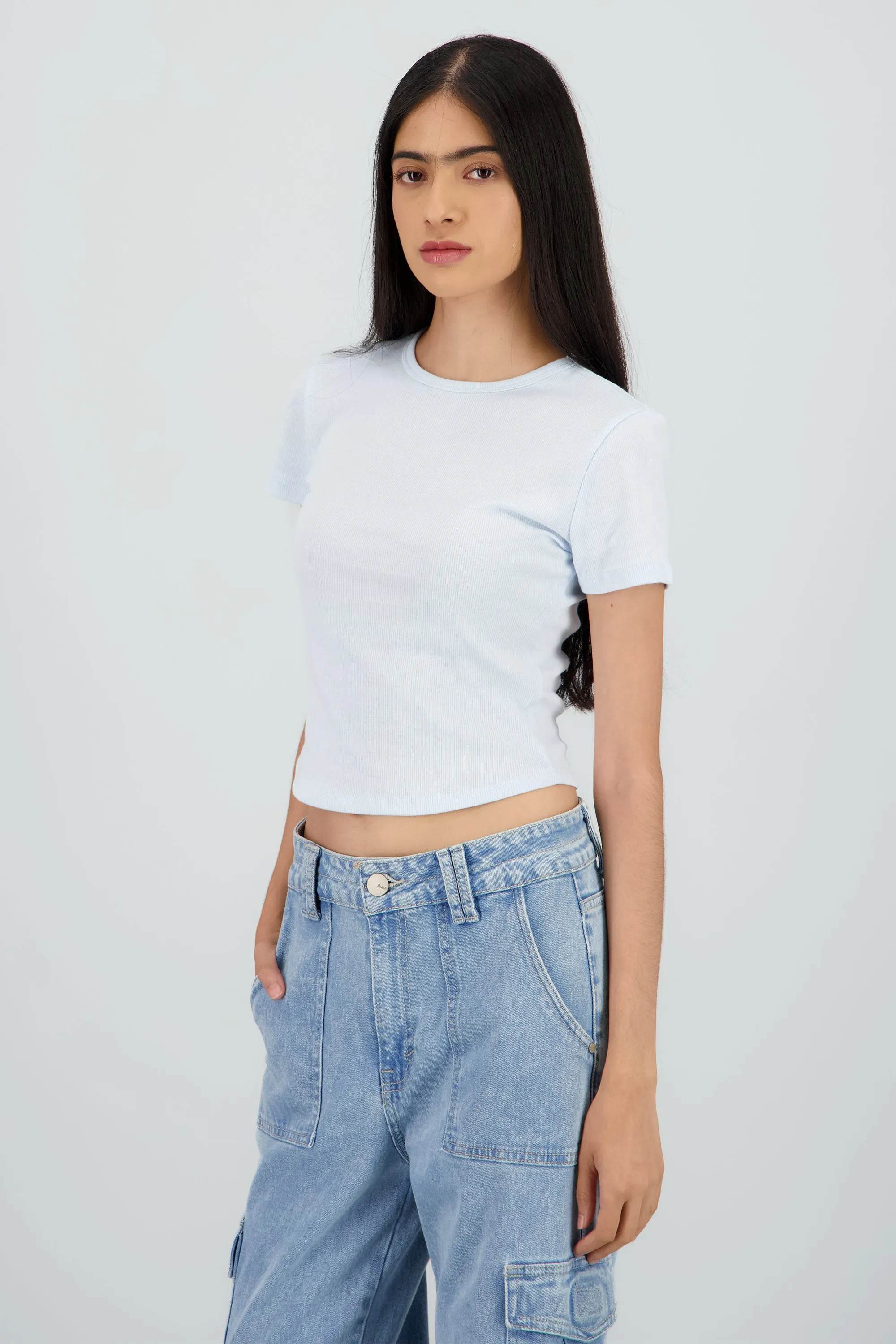 Top de rib manga corta escote redondo sold by Shasa product image thumbnail 3