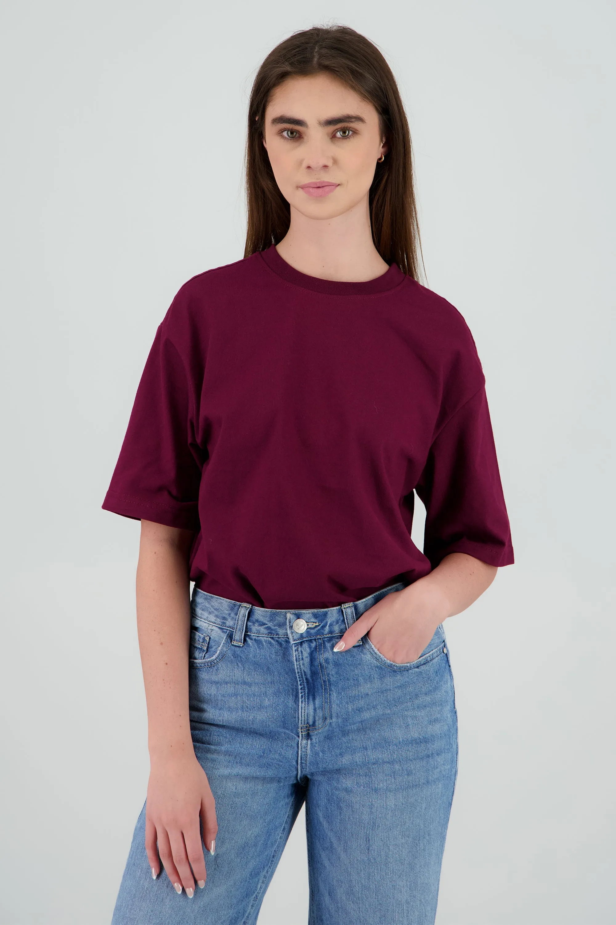 Playera manga corta lisa detalle cuello sold by Shasa