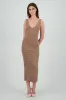 Vestido maxi bodycon con escote V sold by Shasa