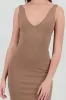 Vestido maxi bodycon con escote V sold by Shasa