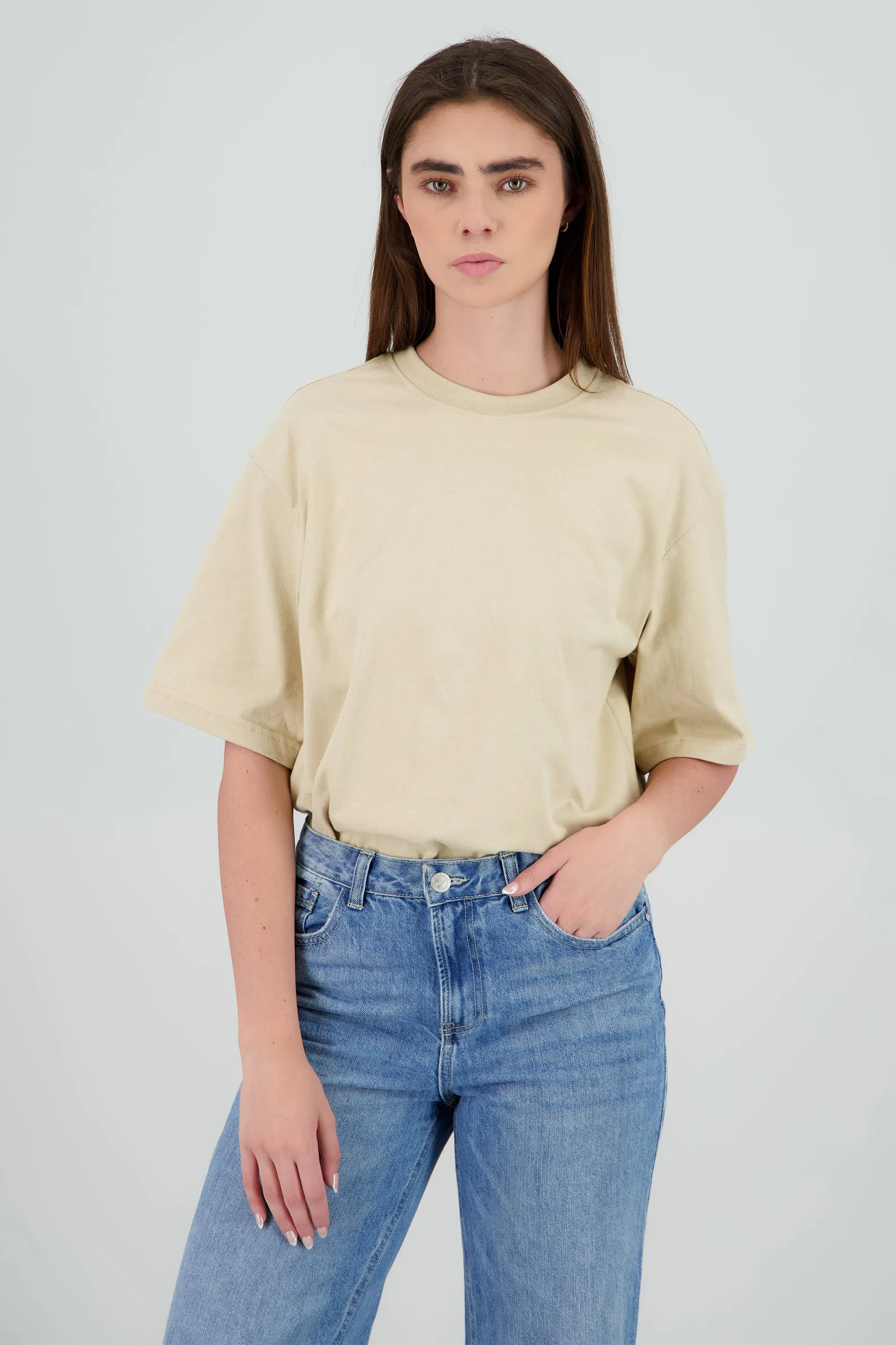 Playera manga corta lisa detalle cuello sold by Shasa