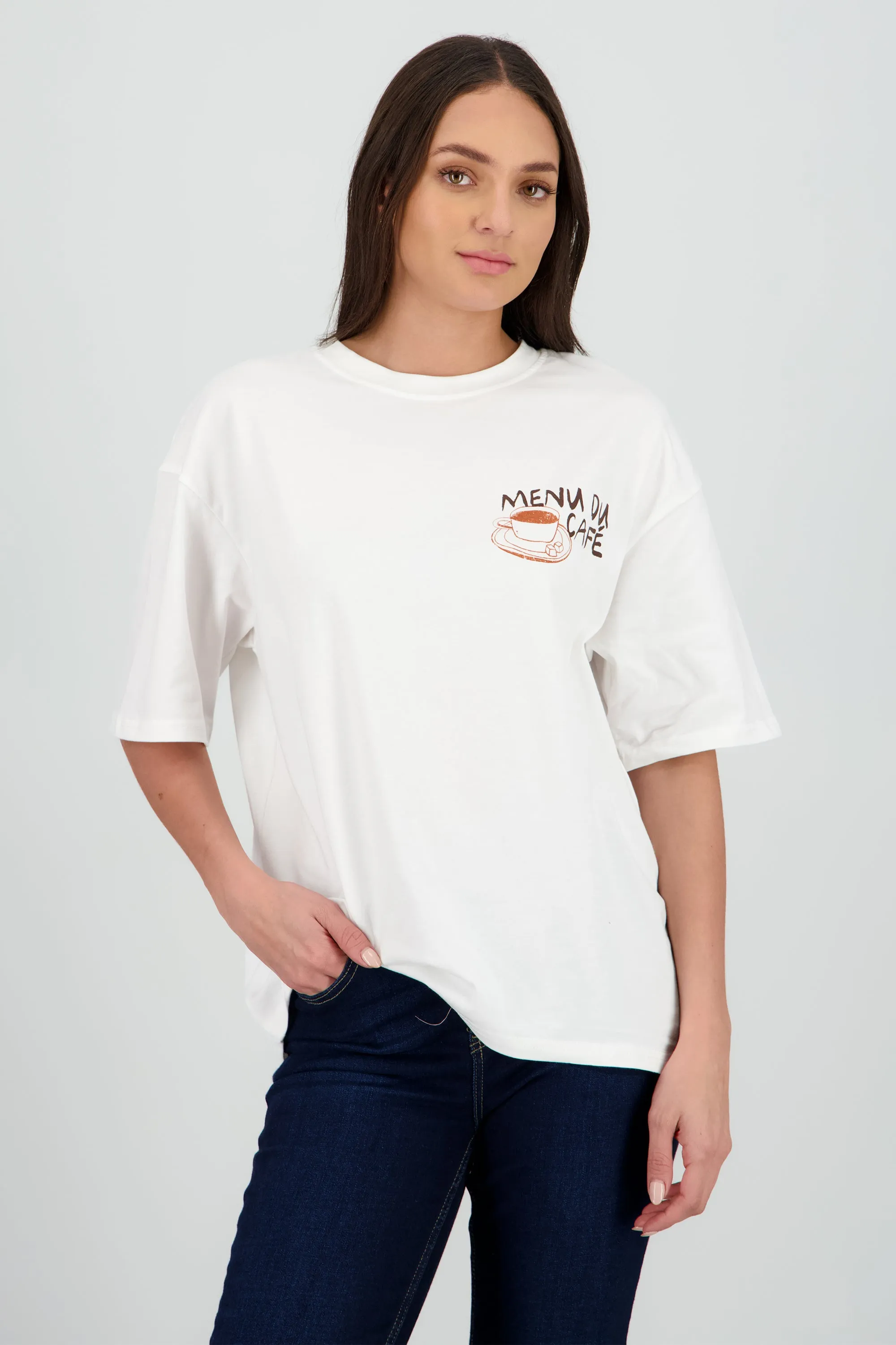 Playera estampada cafe sold by Shasa