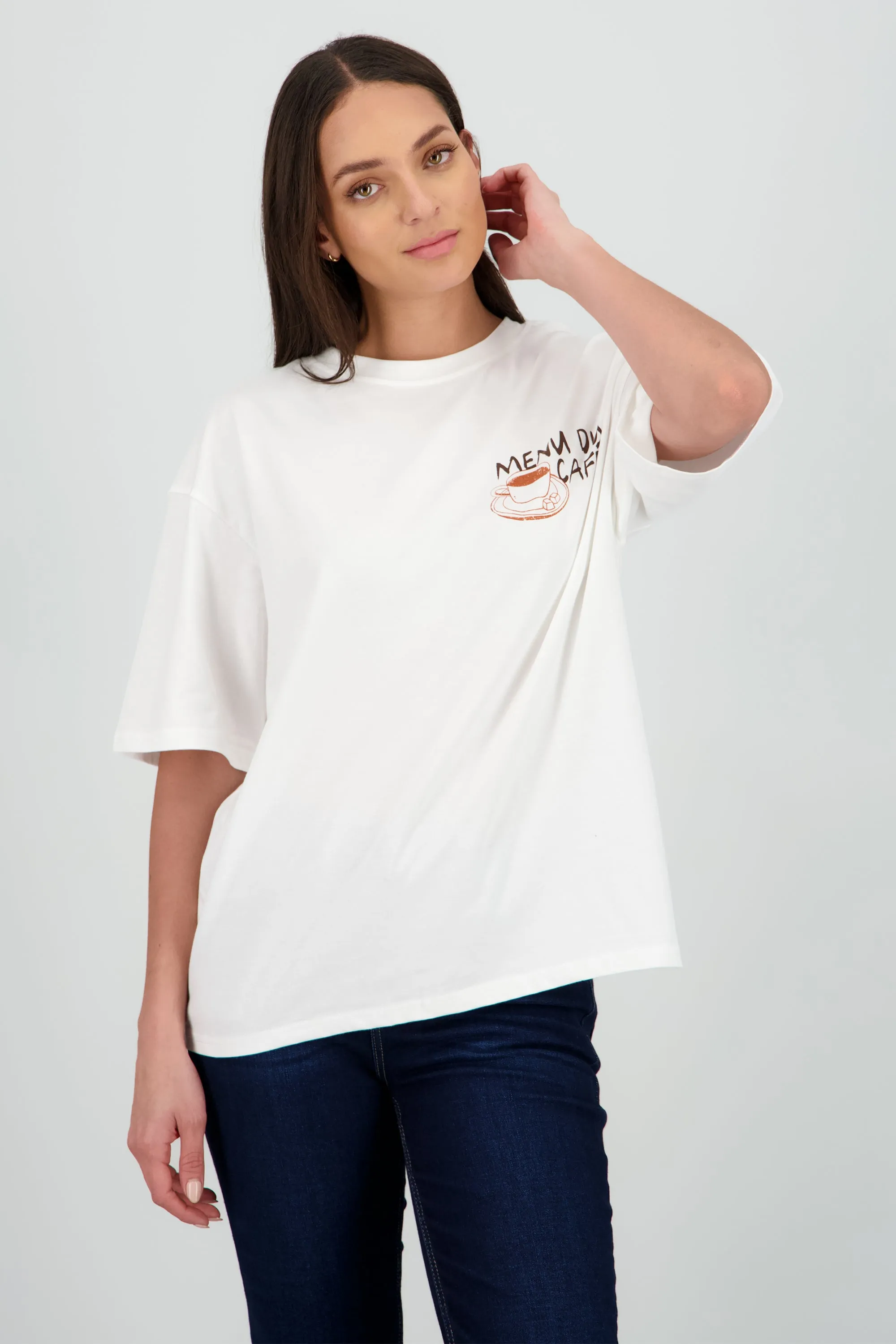 Playera estampada cafe sold by Shasa product image thumbnail 2