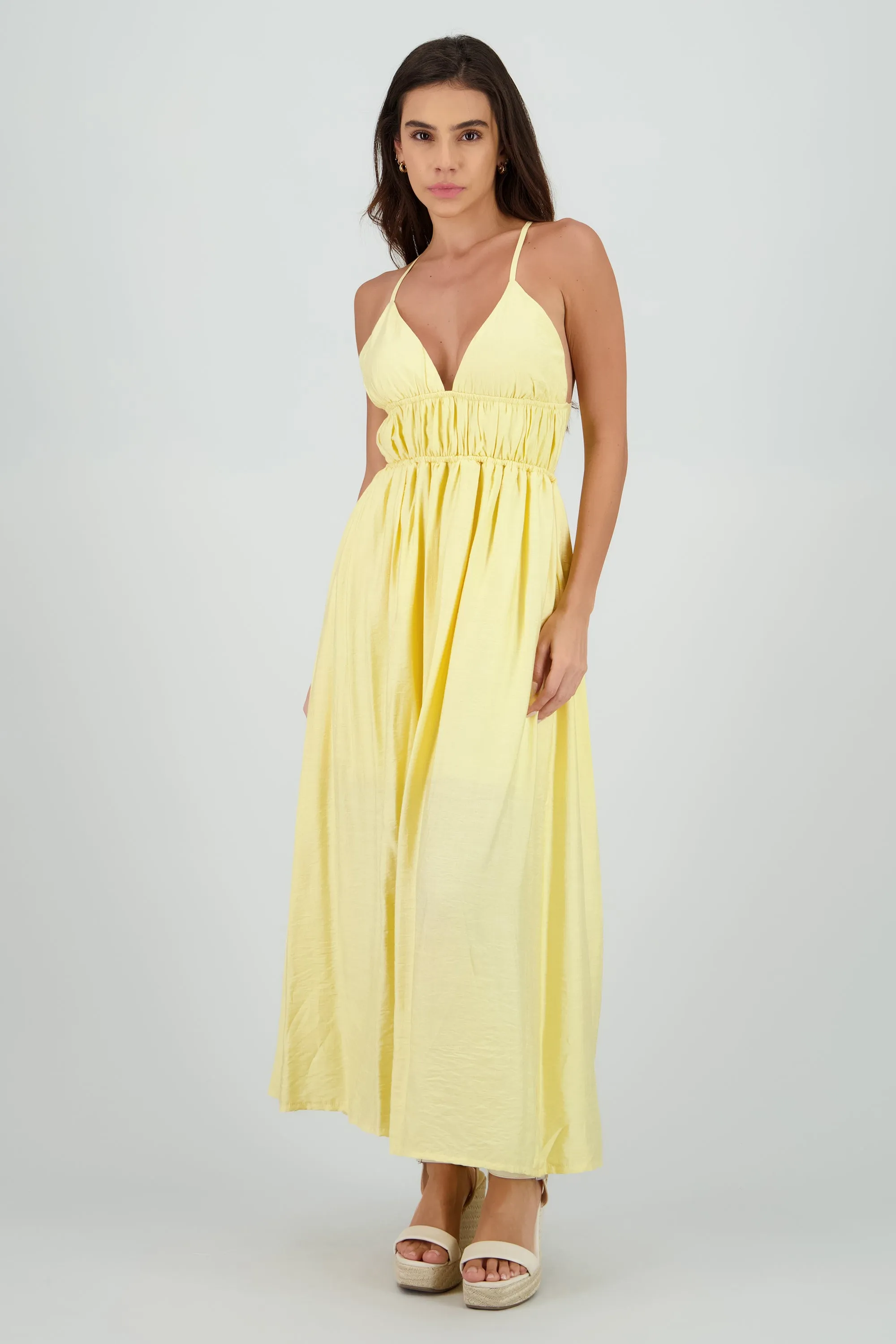 Vestido maxi tirantes con resorte en cintura sold by Shasa