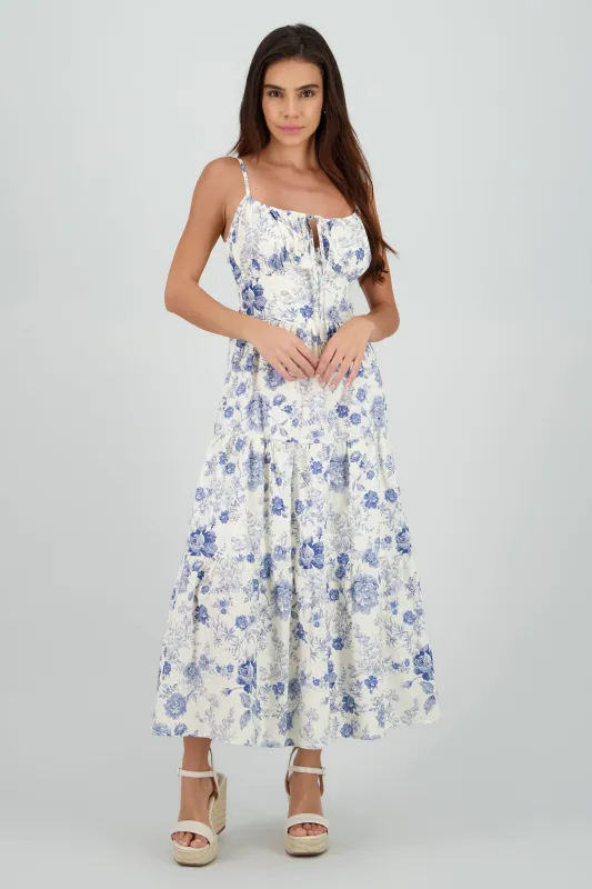 Vestido midi estampado flores sold by Shasa