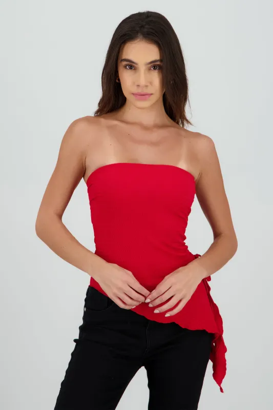 Top asimetrico textura sold by Shasa