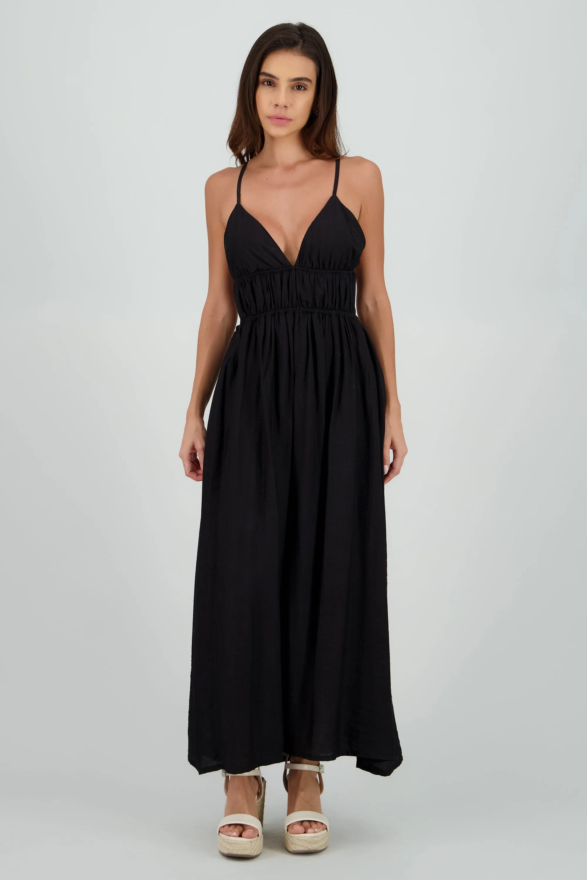 Vestido maxi tirantes con resorte en cintura sold by Shasa