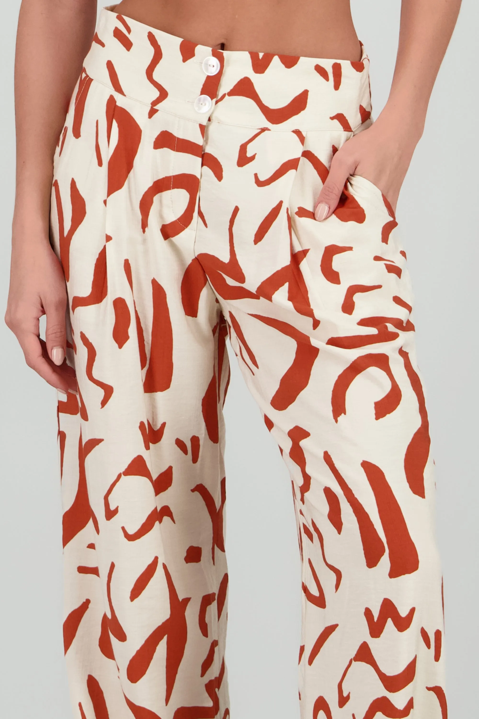 Pantalon pretina ancha estampado geometrico sold by Shasa product image thumbnail 5