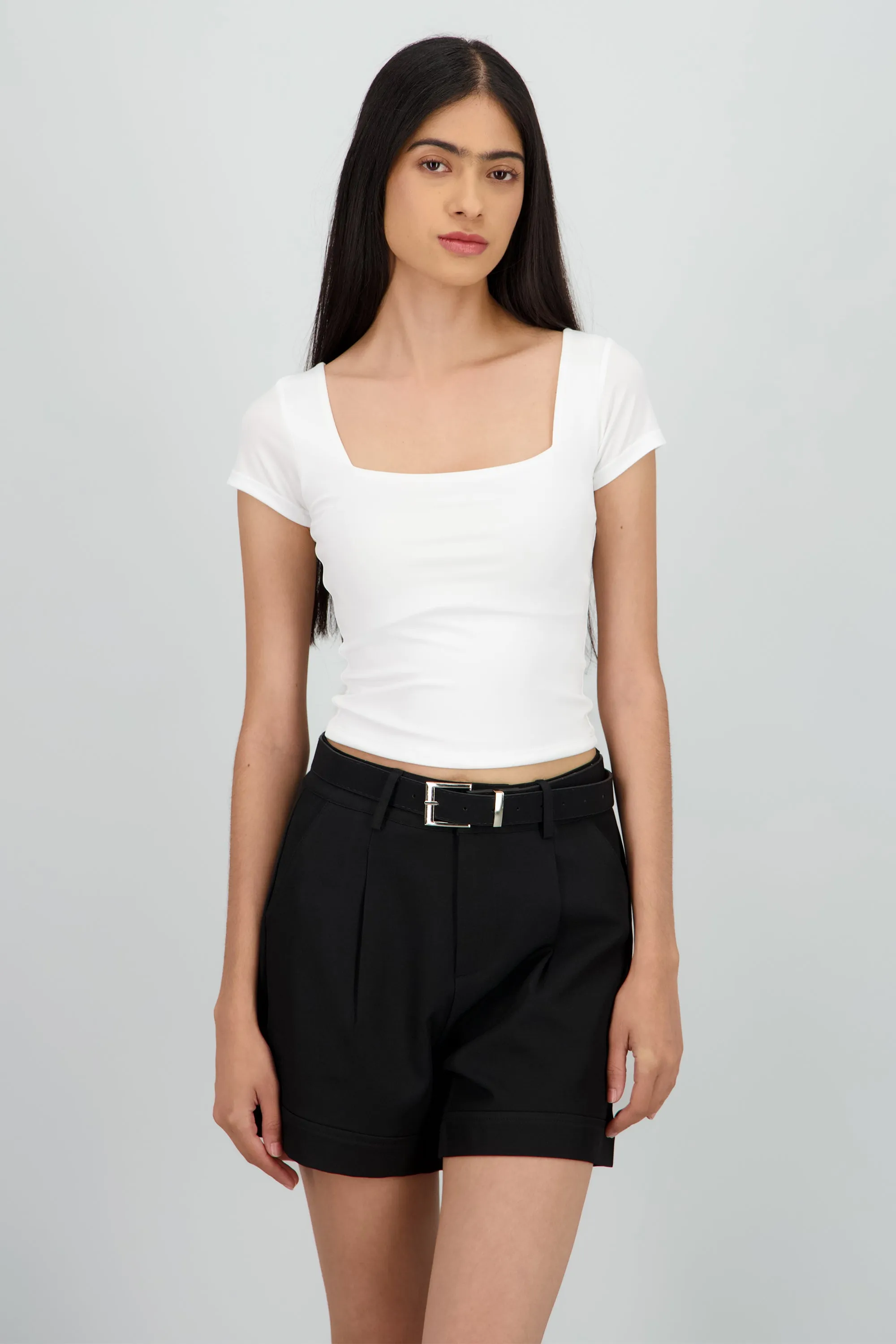 Top manga corta escote cuadrado sold by Shasa