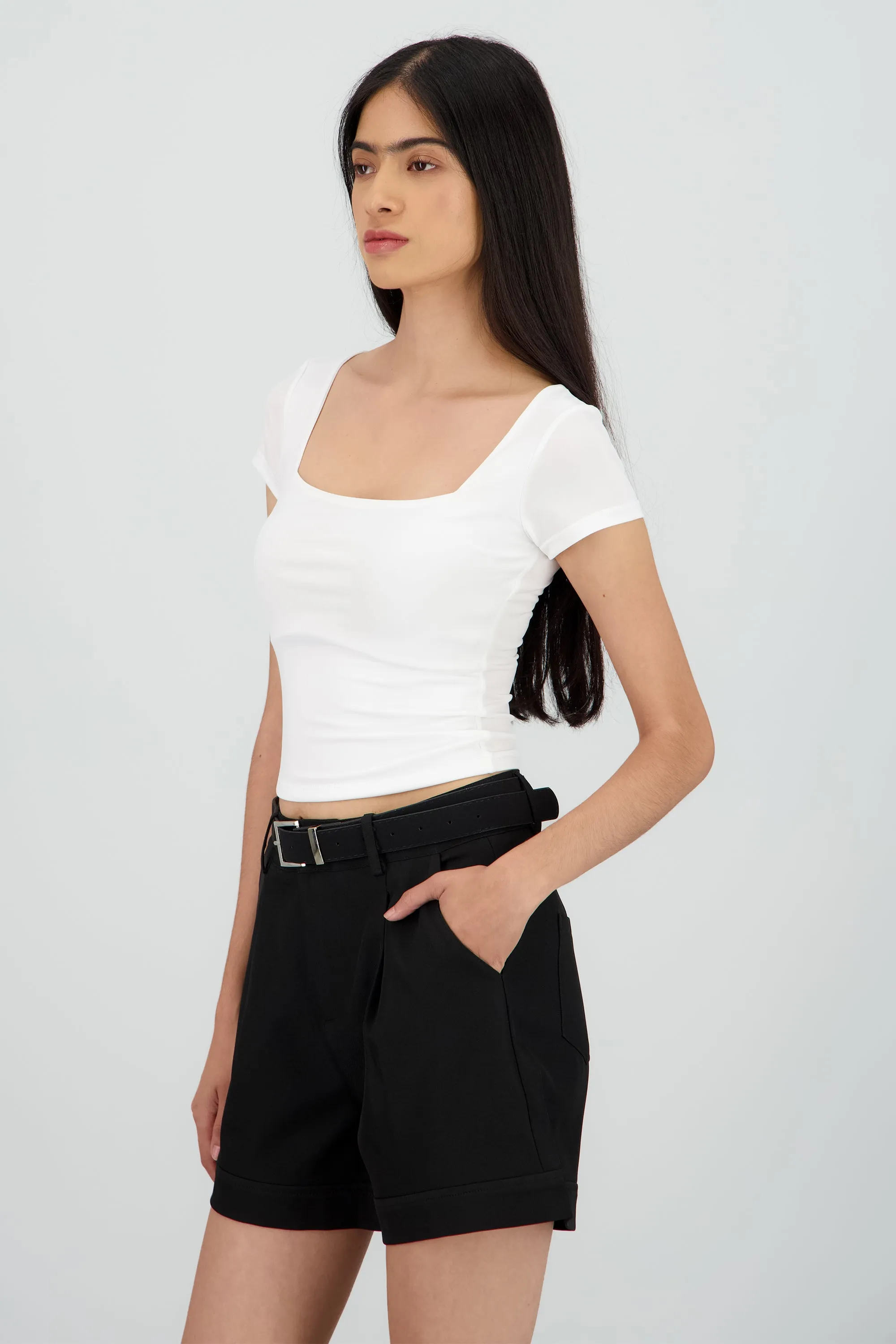 Top manga corta escote cuadrado sold by Shasa product image thumbnail 3