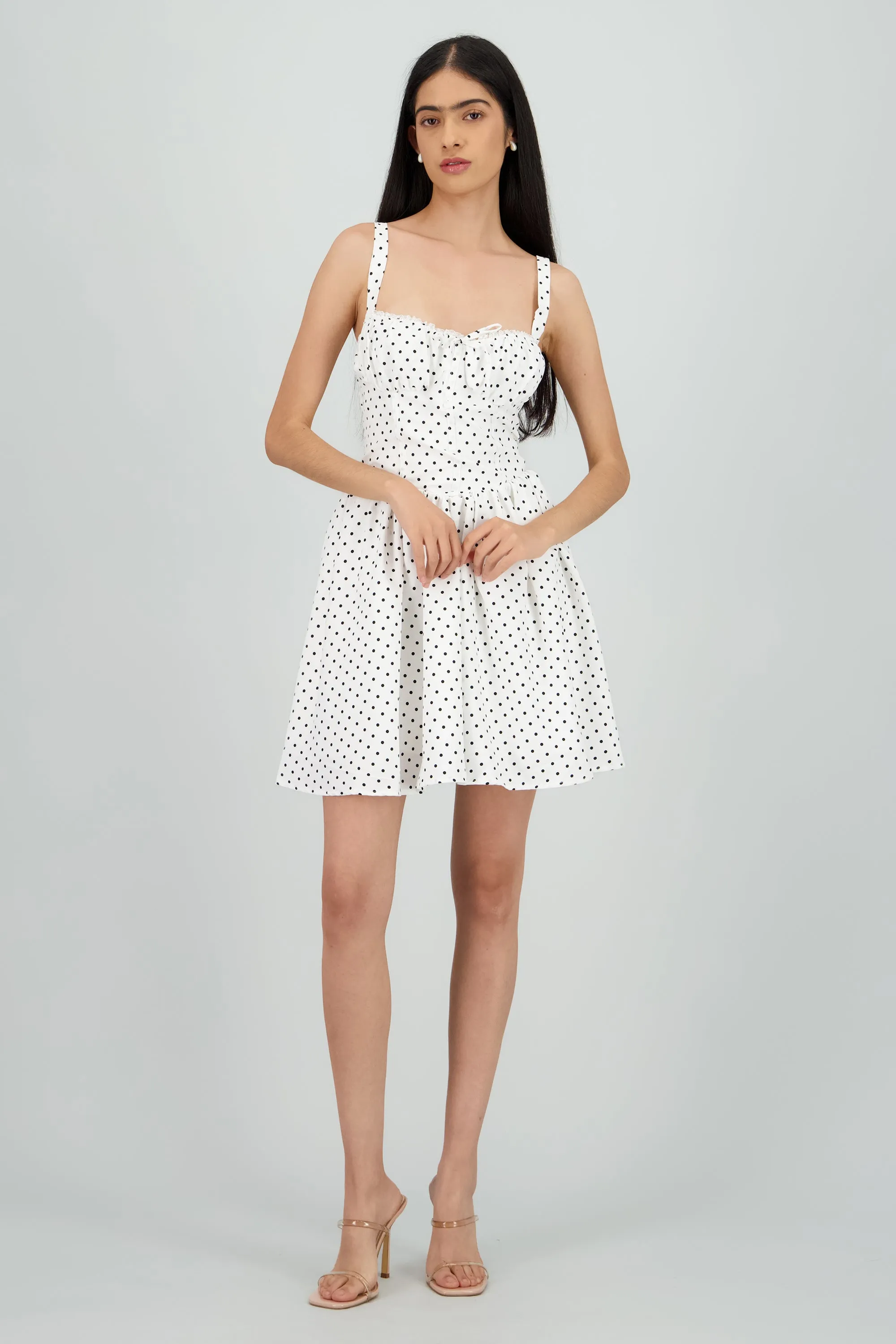 Vestido mini escote plisado polkas sold by Shasa product image thumbnail 2