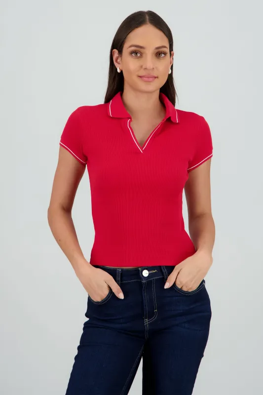 Top cuello polo sold by Shasa