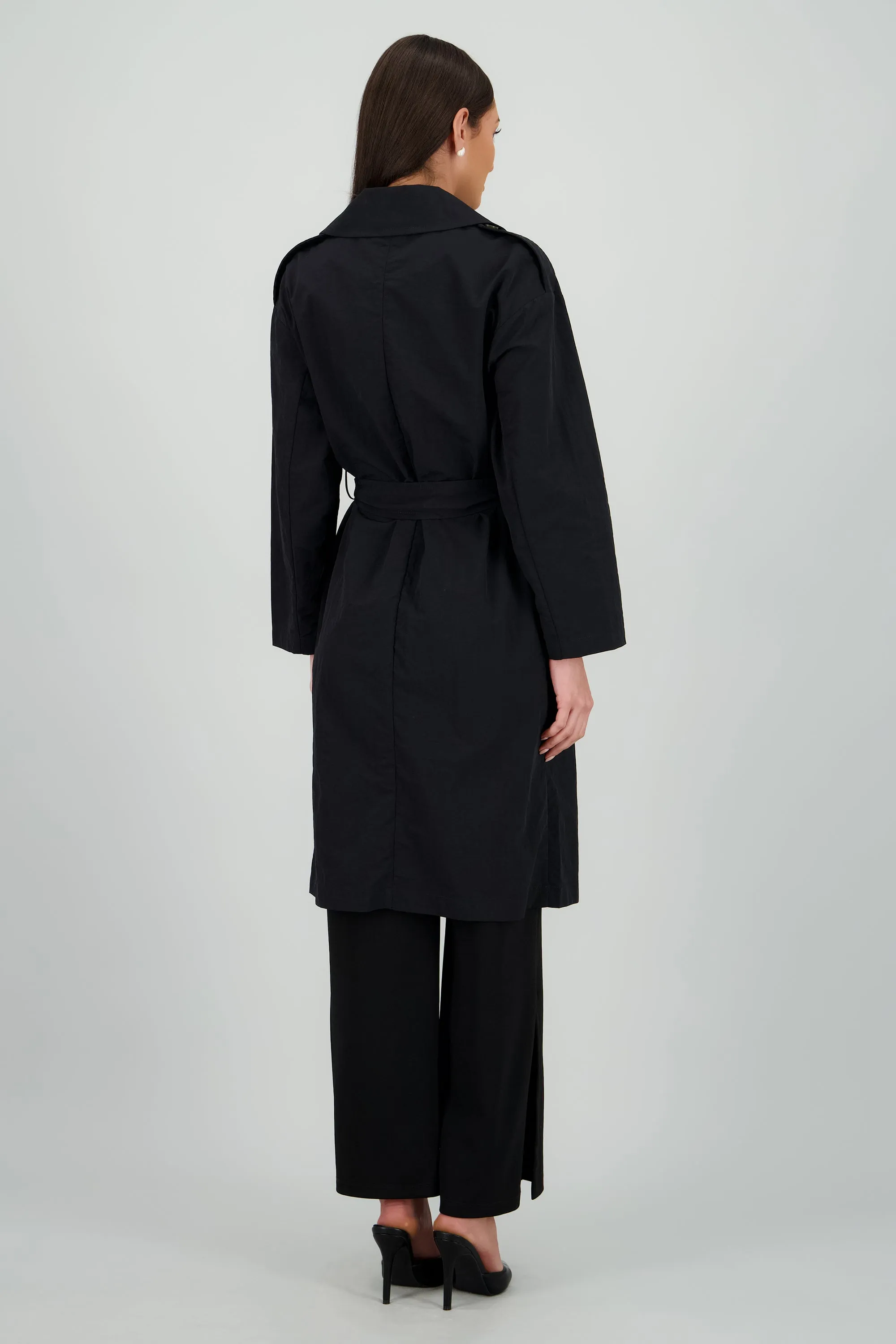 Gabardina larga lisa botones sold by Shasa product image thumbnail 4