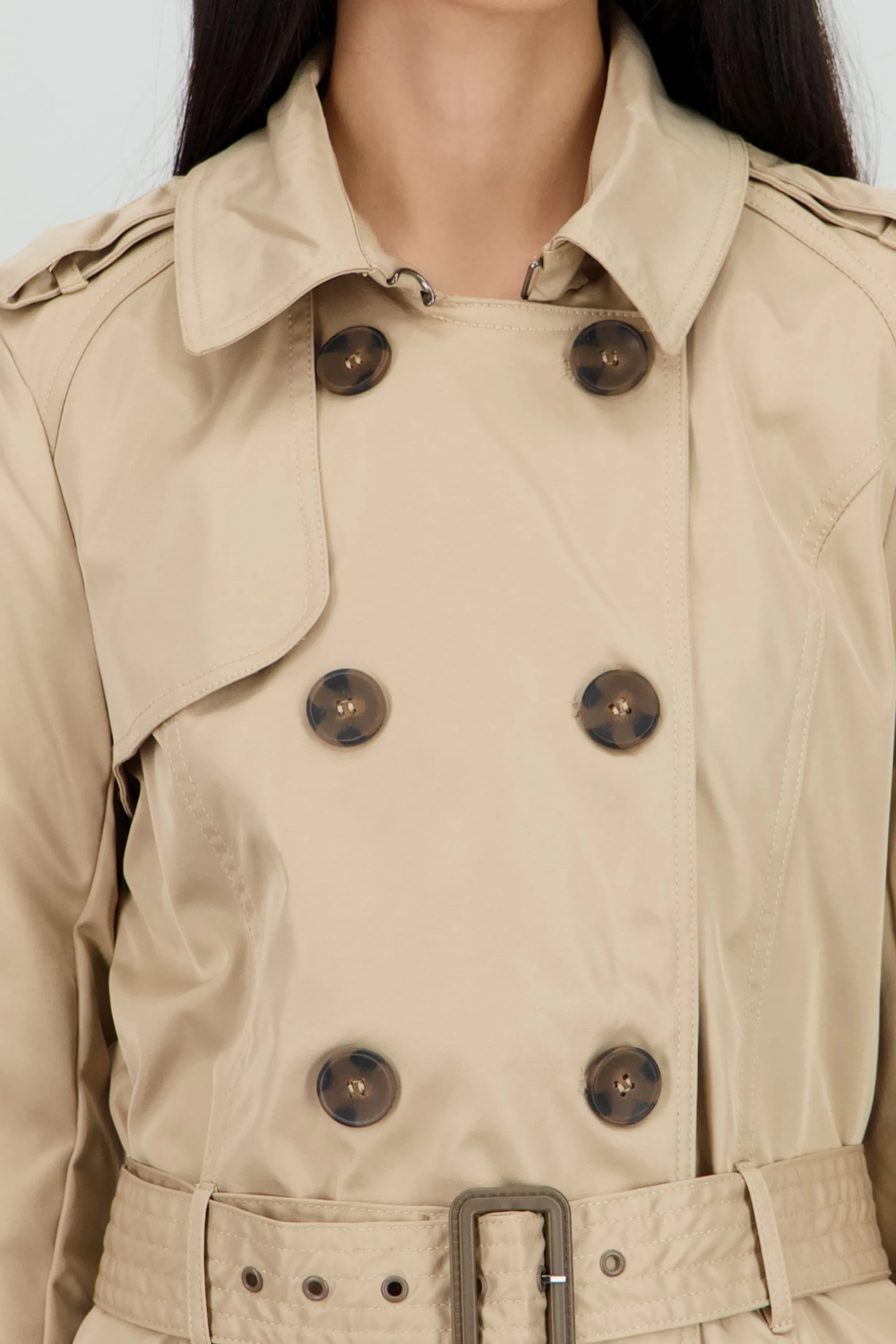 Gabardina lisa detalle cinturon sold by Shasa product image thumbnail 5