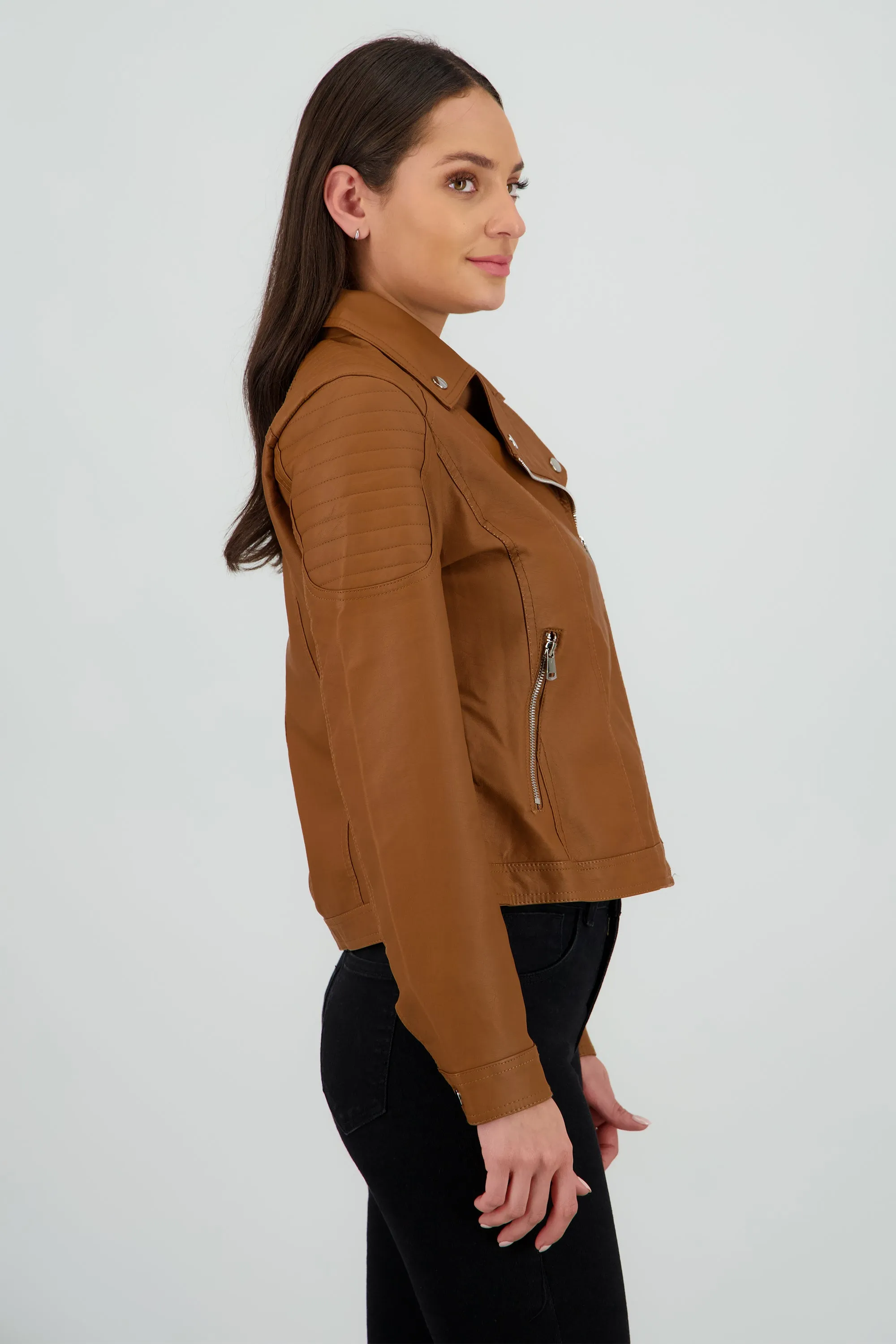 Chamarra pu biker cruzada sold by Shasa product image thumbnail 3