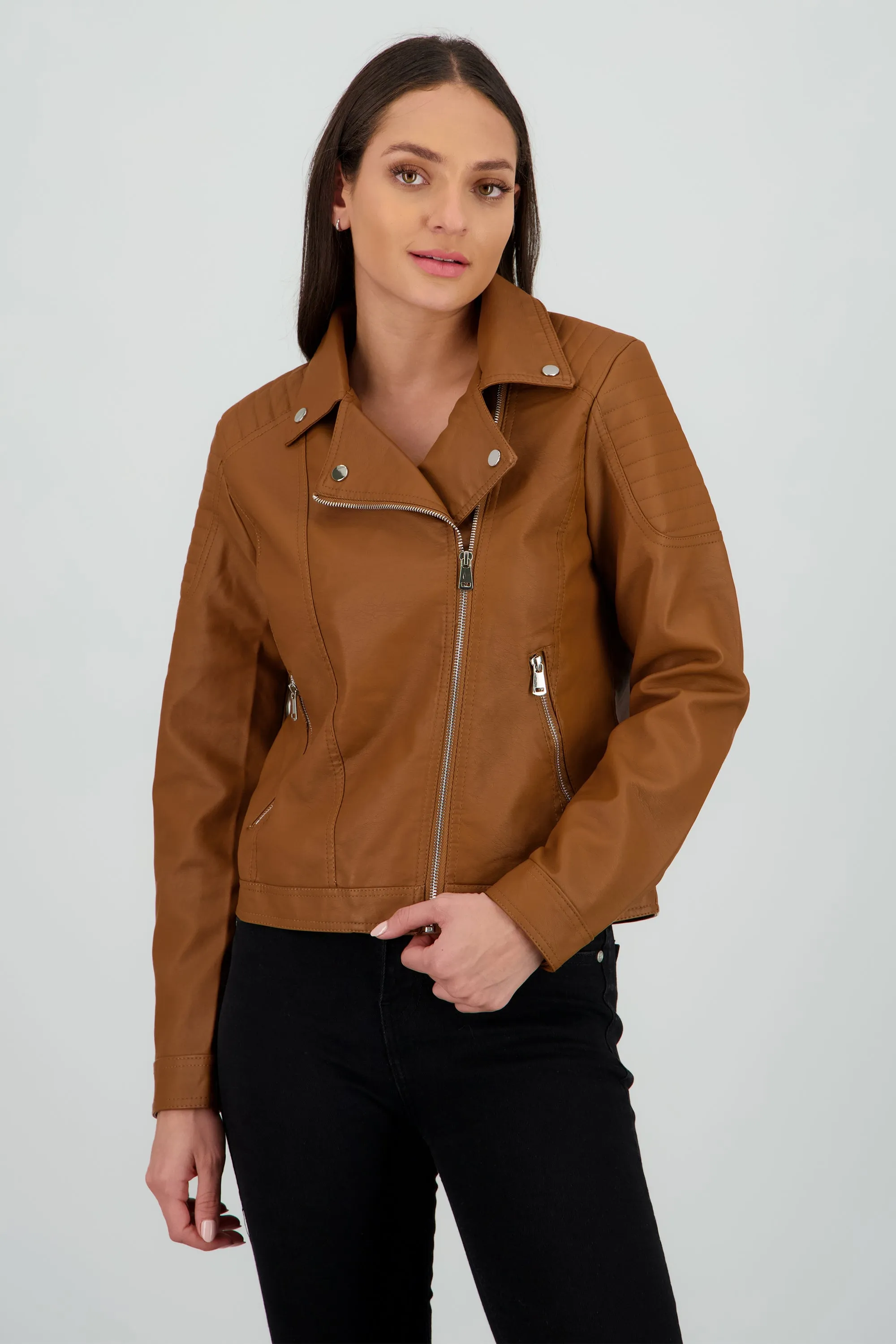 Chamarra pu biker cruzada sold by Shasa product image thumbnail 2