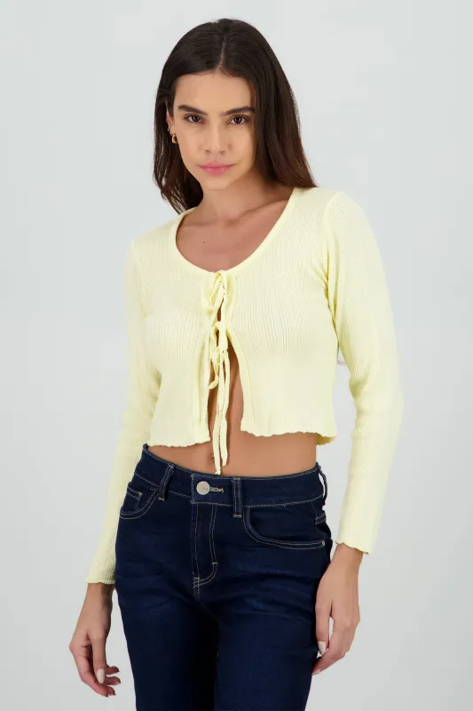 Cardigan ligero detalle laso sold by Shasa