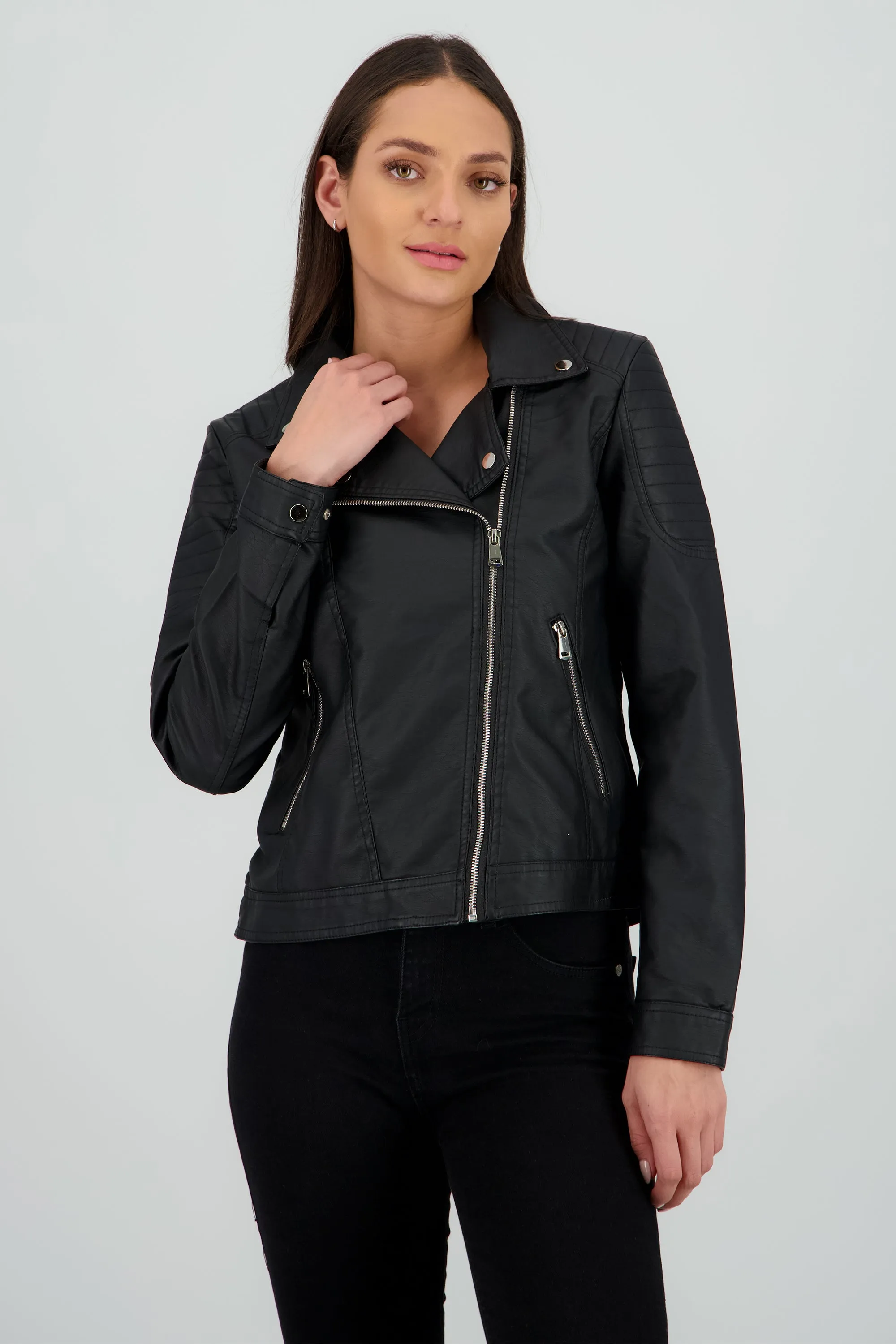 Chamarra pu biker cruzada sold by Shasa product image thumbnail 2