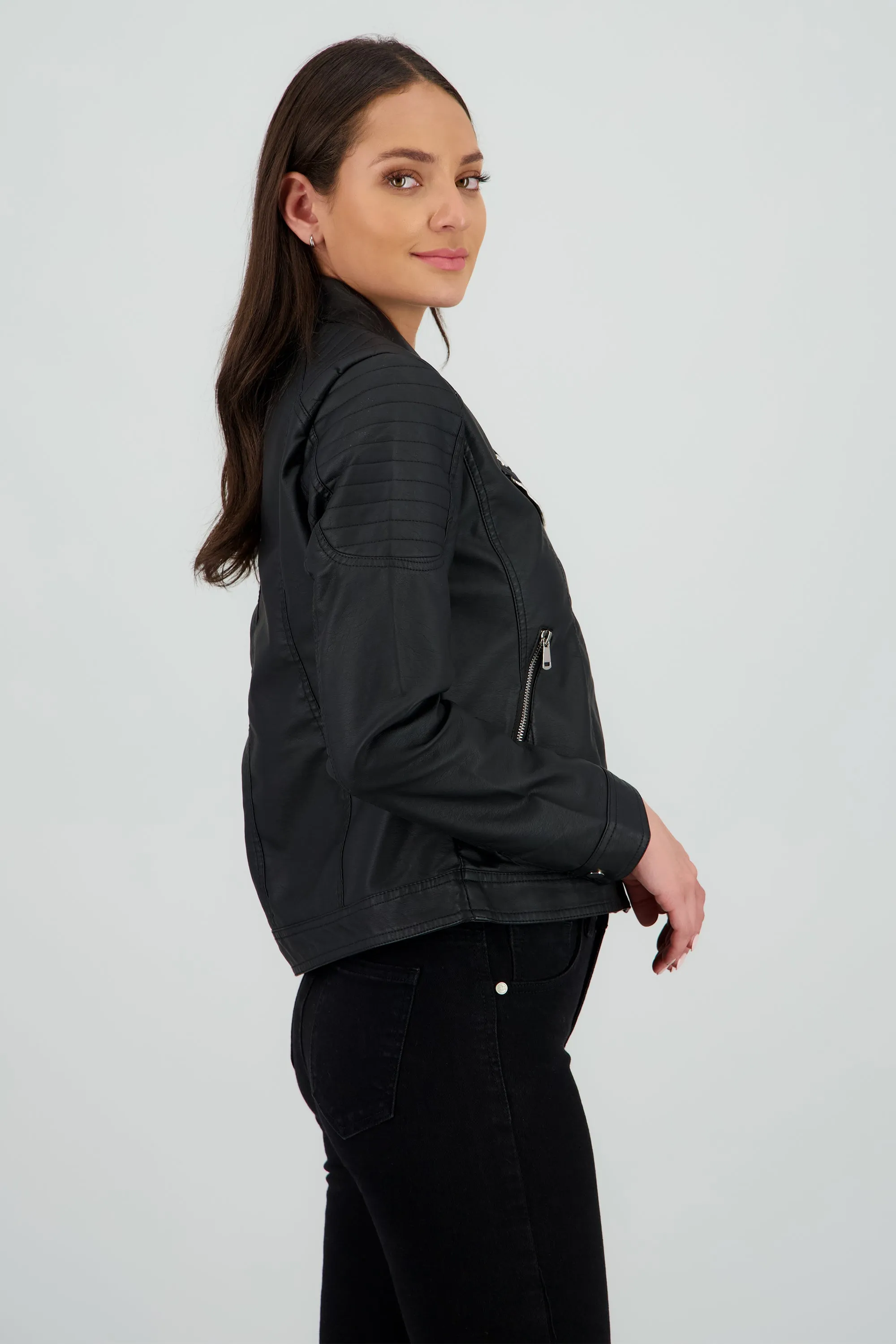 Chamarra pu biker cruzada sold by Shasa product image thumbnail 3