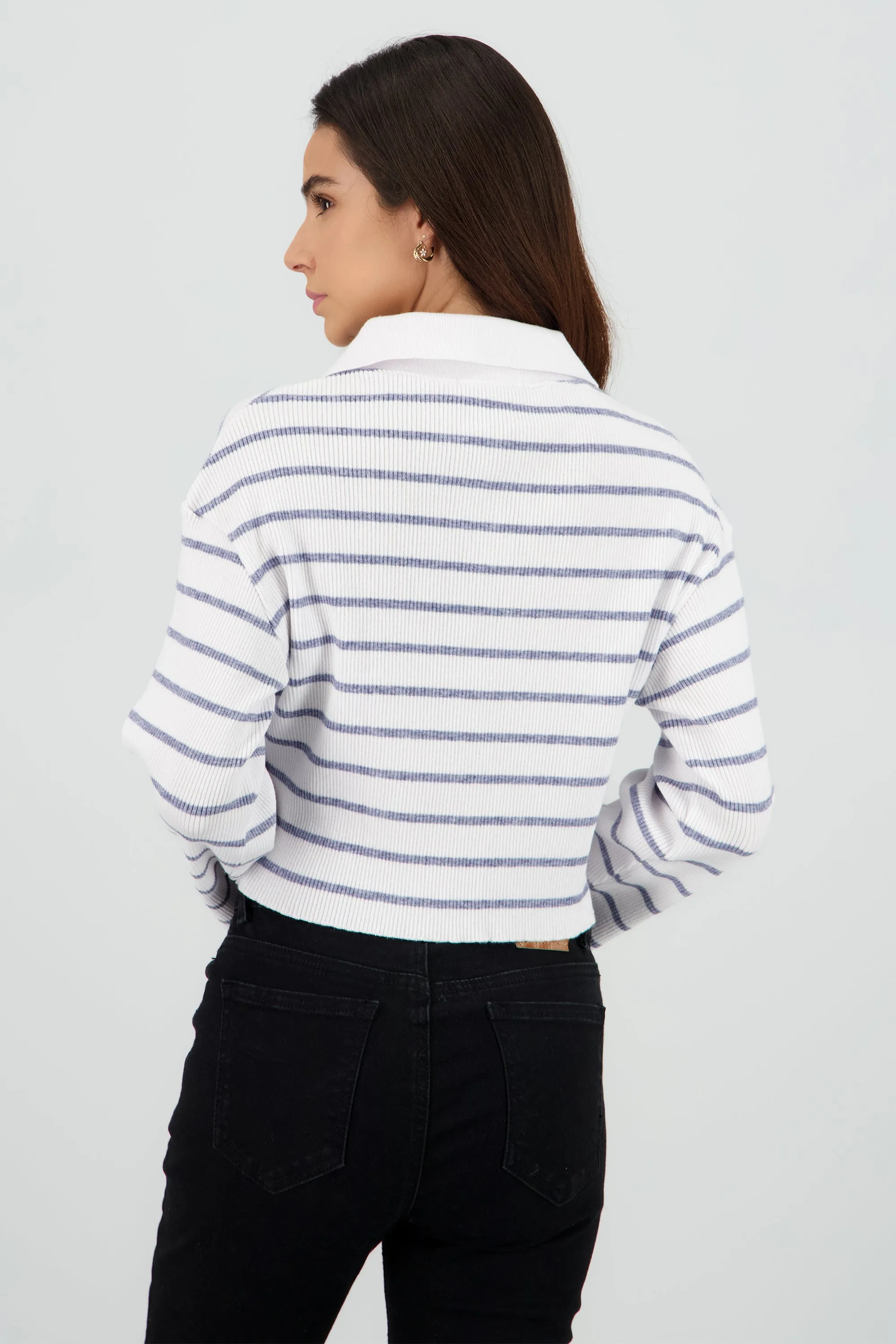 Sueter tejido cuello polo rayas sold by Shasa product image thumbnail 4