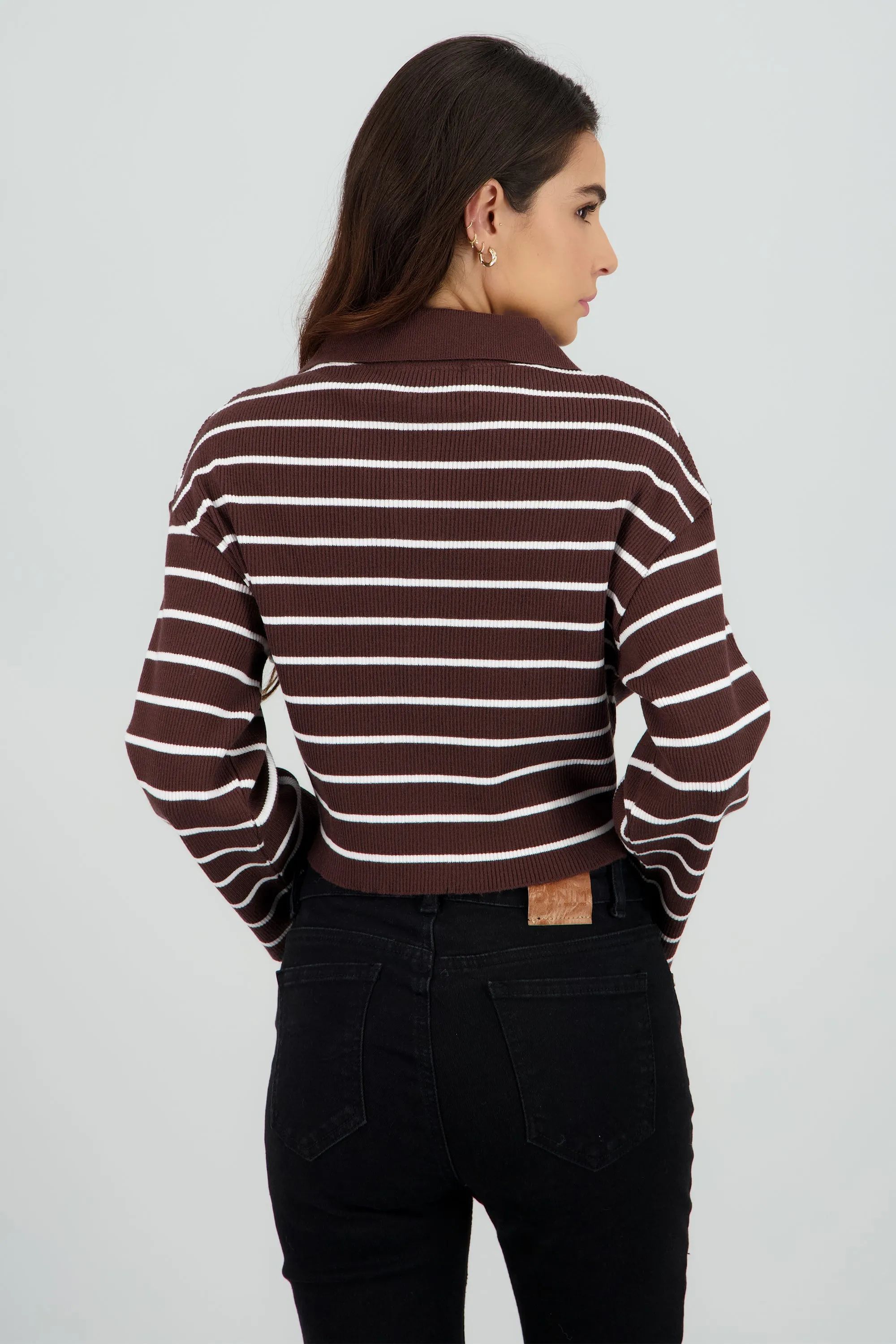 Sueter tejido cuello polo rayas sold by Shasa product image thumbnail 4