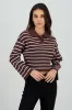 Sueter tejido cuello polo rayas sold by Shasa