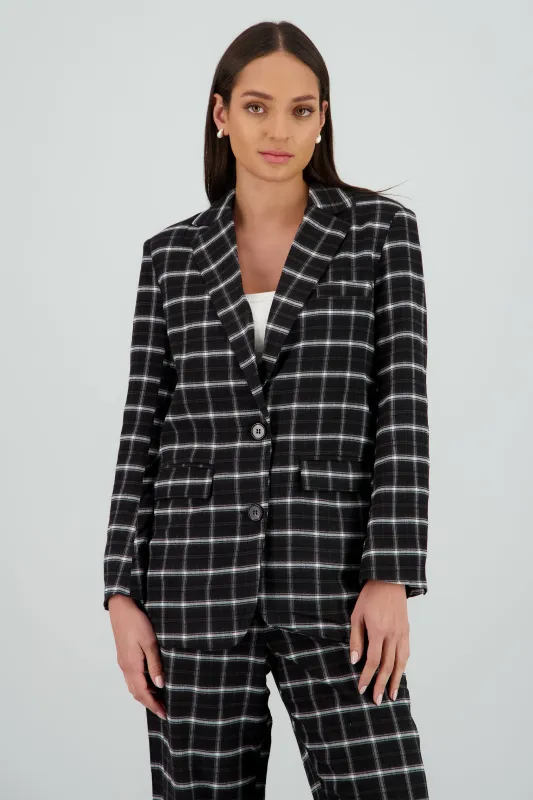 Saco oversized cuadros sold by Shasa