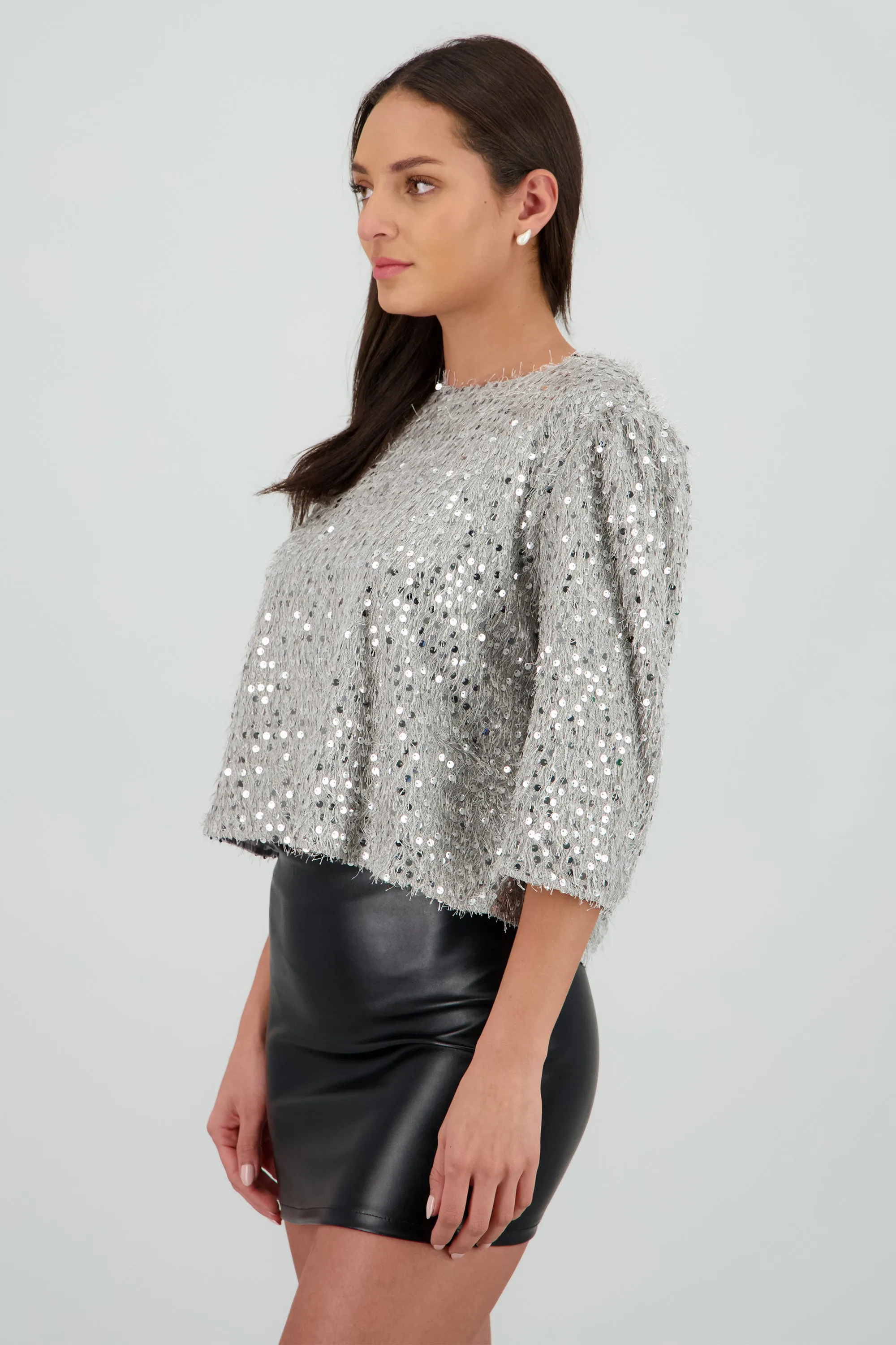 Blusa boxy lentejuelas sold by Shasa product image thumbnail 3