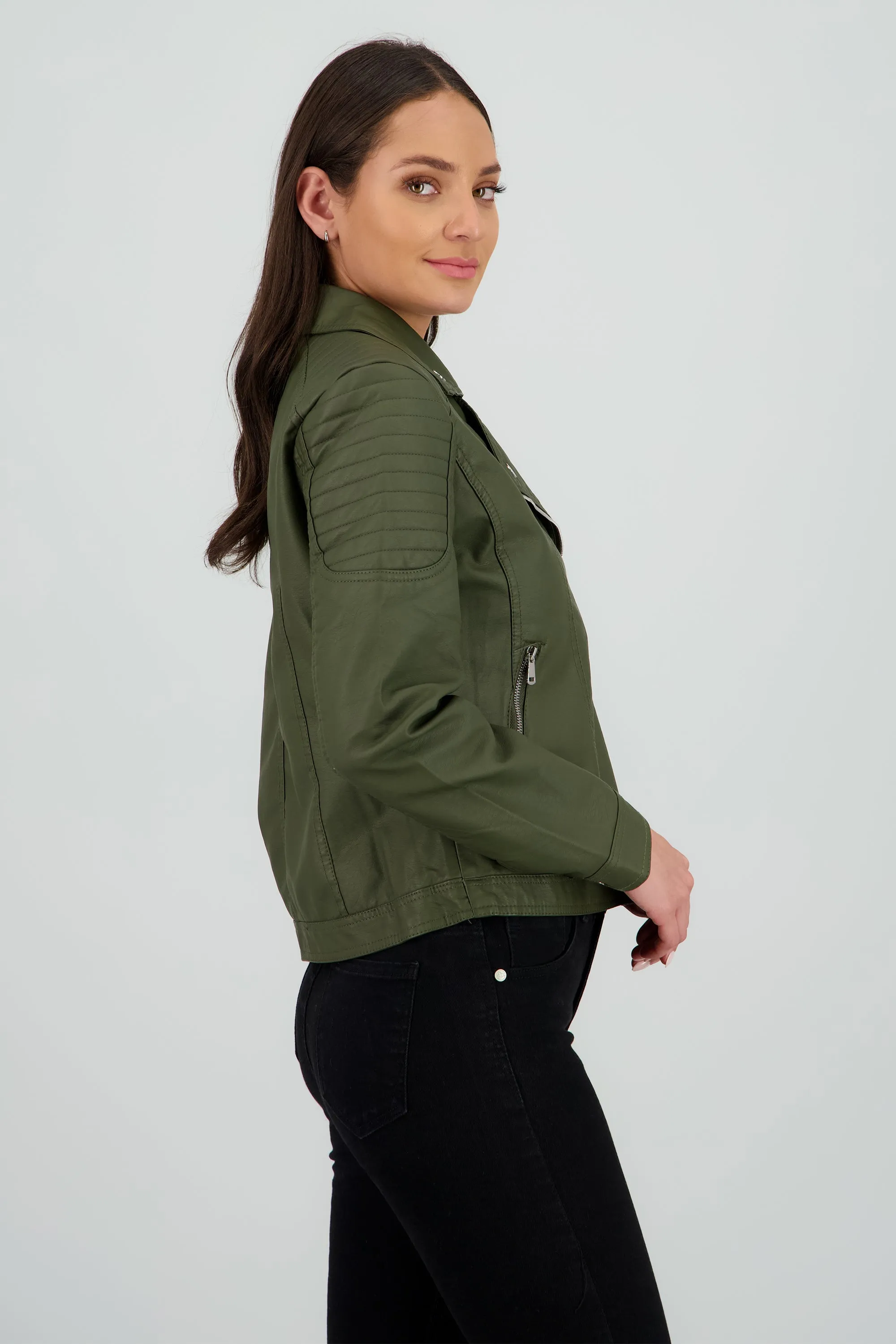 Chamarra pu biker cruzada sold by Shasa product image thumbnail 3