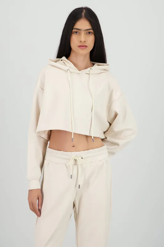 Sudadera crop detalle textura sold by Shasa