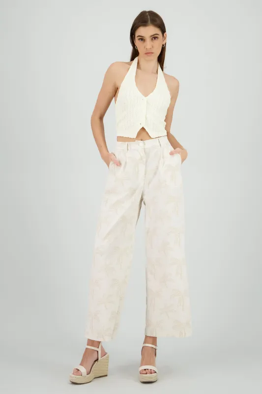 Pantalon amplio detalle textura sold by Shasa