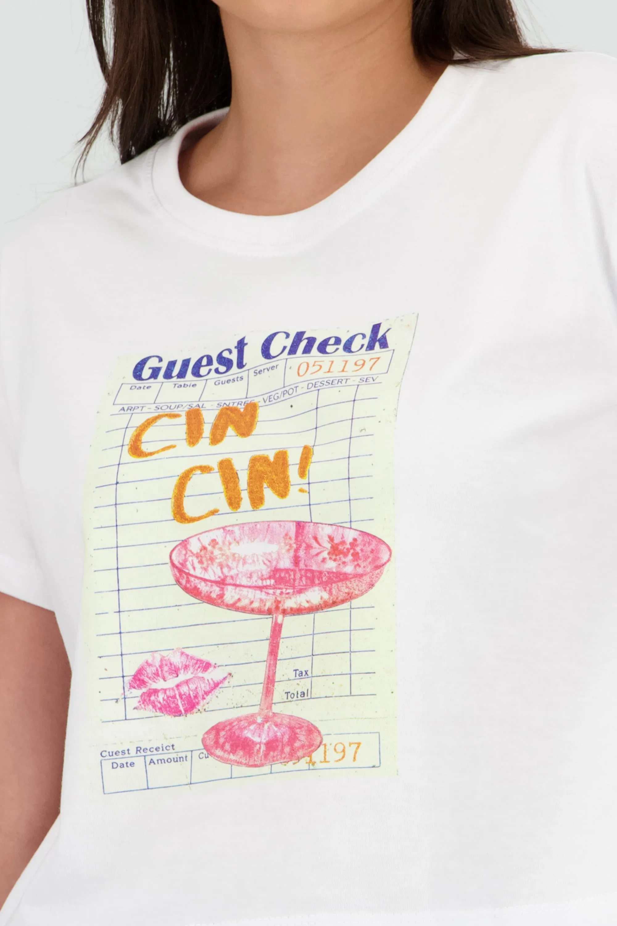 Playera manga corta estampado guest check sold by Shasa product image thumbnail 5