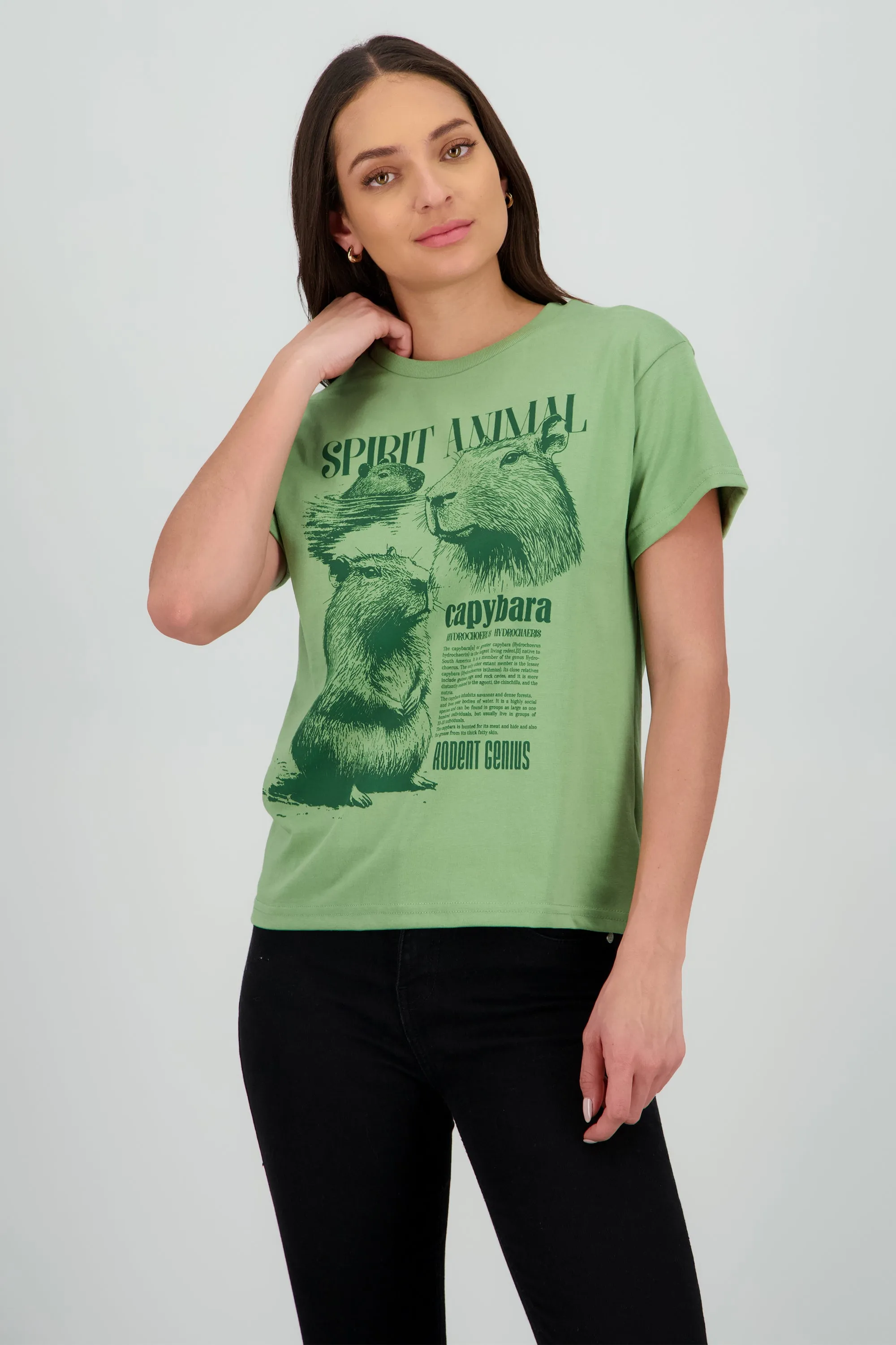 Playera manga corta estampado capibara sold by Shasa product image thumbnail 2