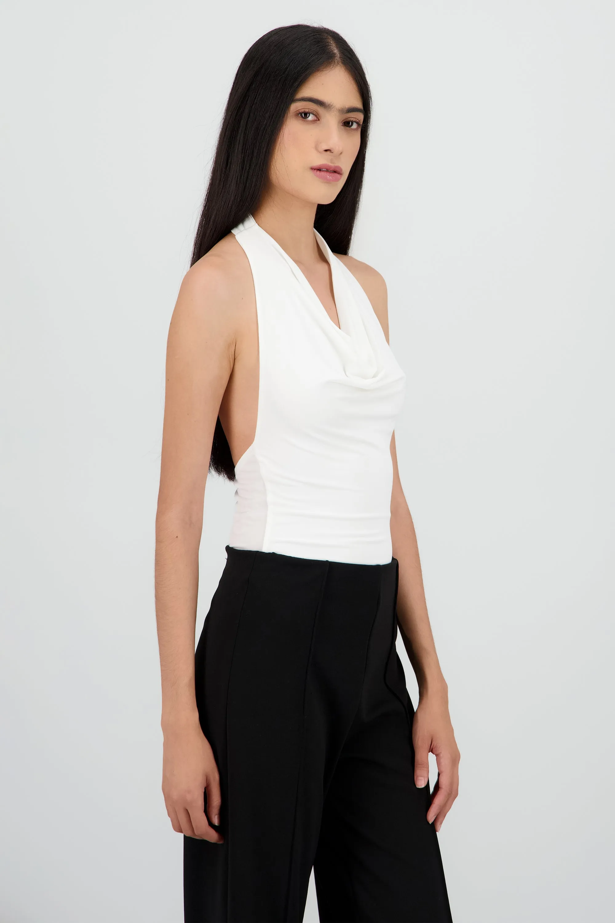 Bodysuit halter escote cascada drapeado sold by Shasa product image thumbnail 3